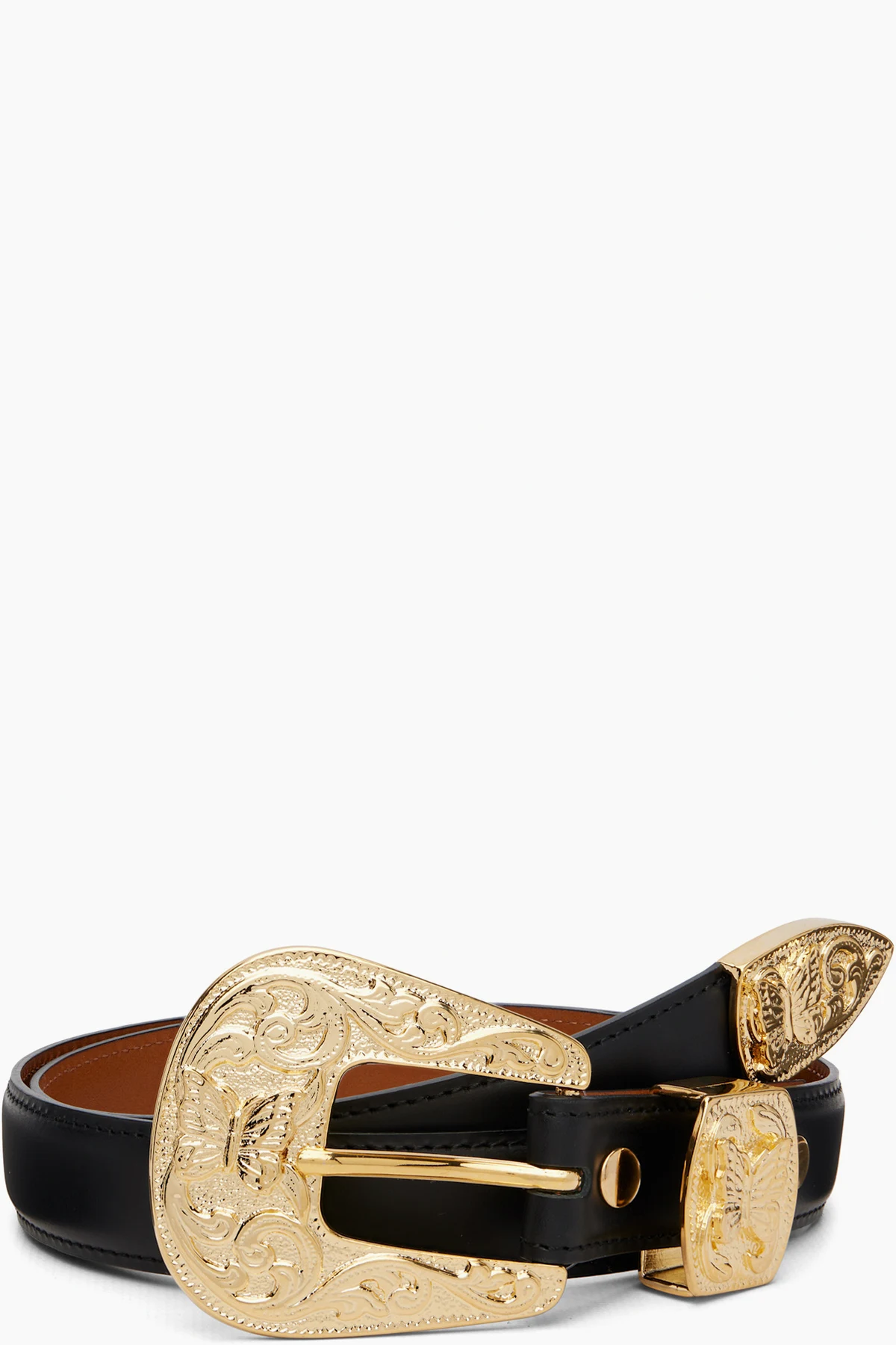 Black Papillon Western Tip Belt