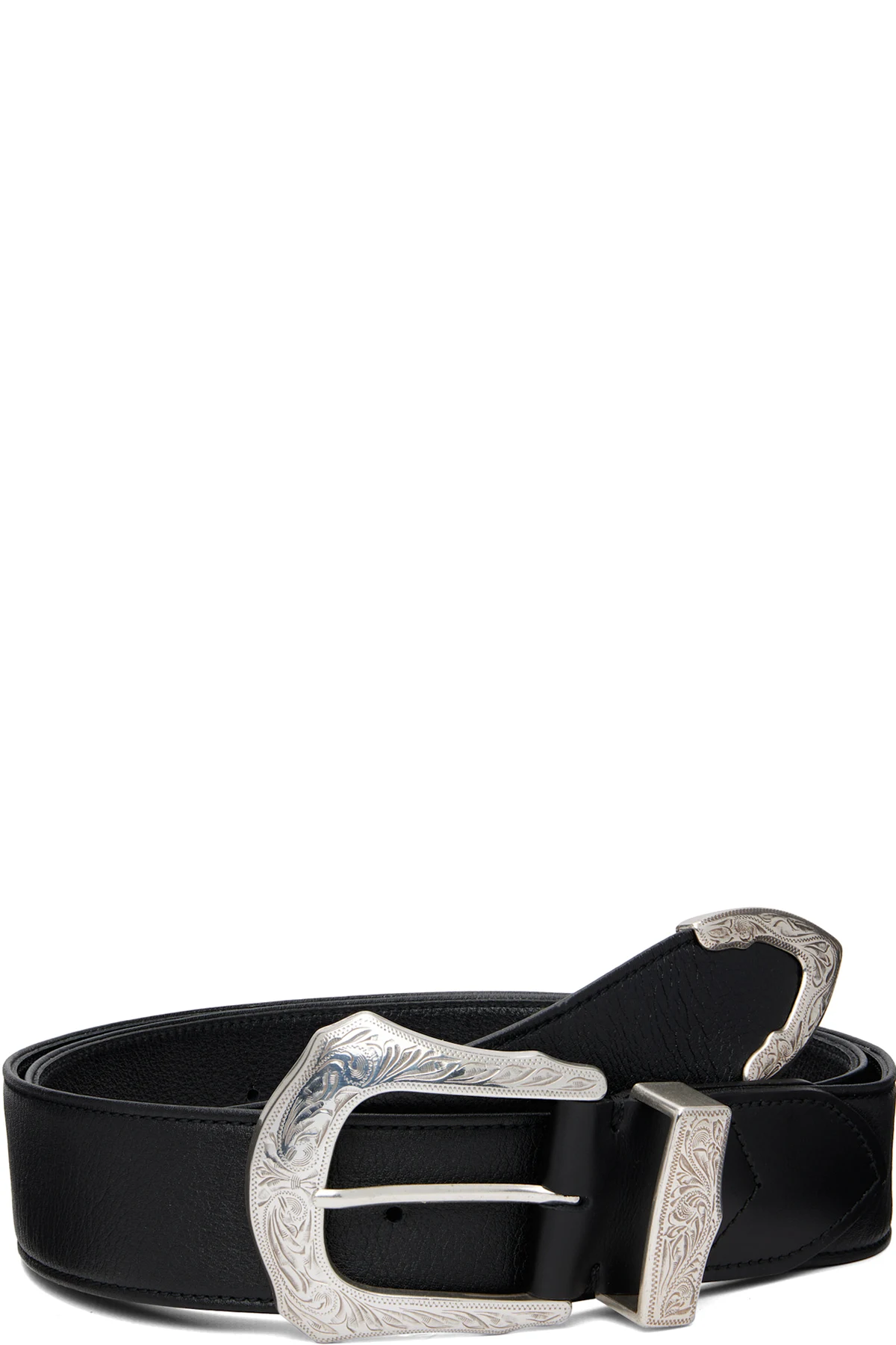 Black Buckle Wide Belt