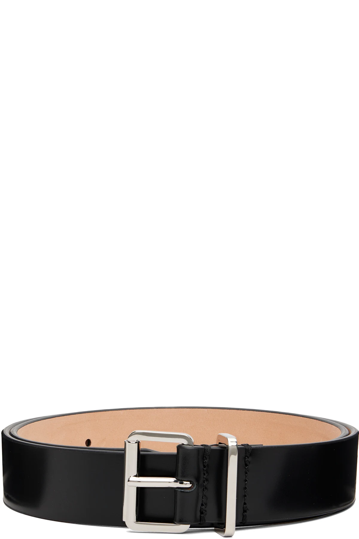 Black Simple Buckle Belt