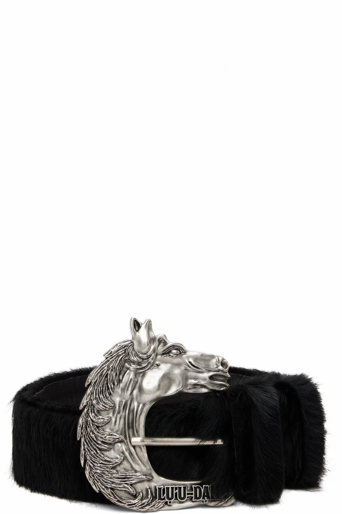 Black 'Year of the Horse' Pony Hair Cowboy Belt