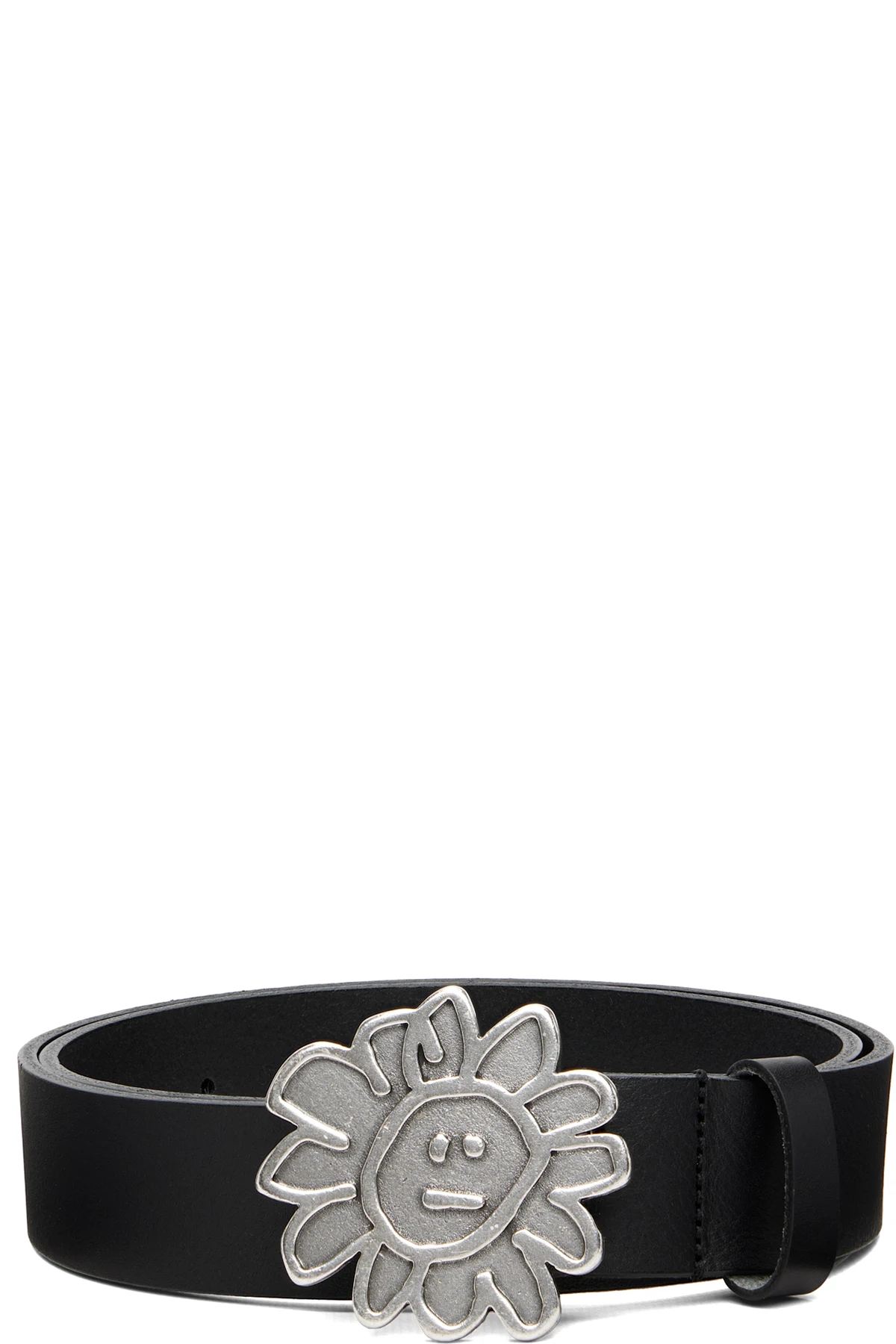 Black Flower Buckle Belt