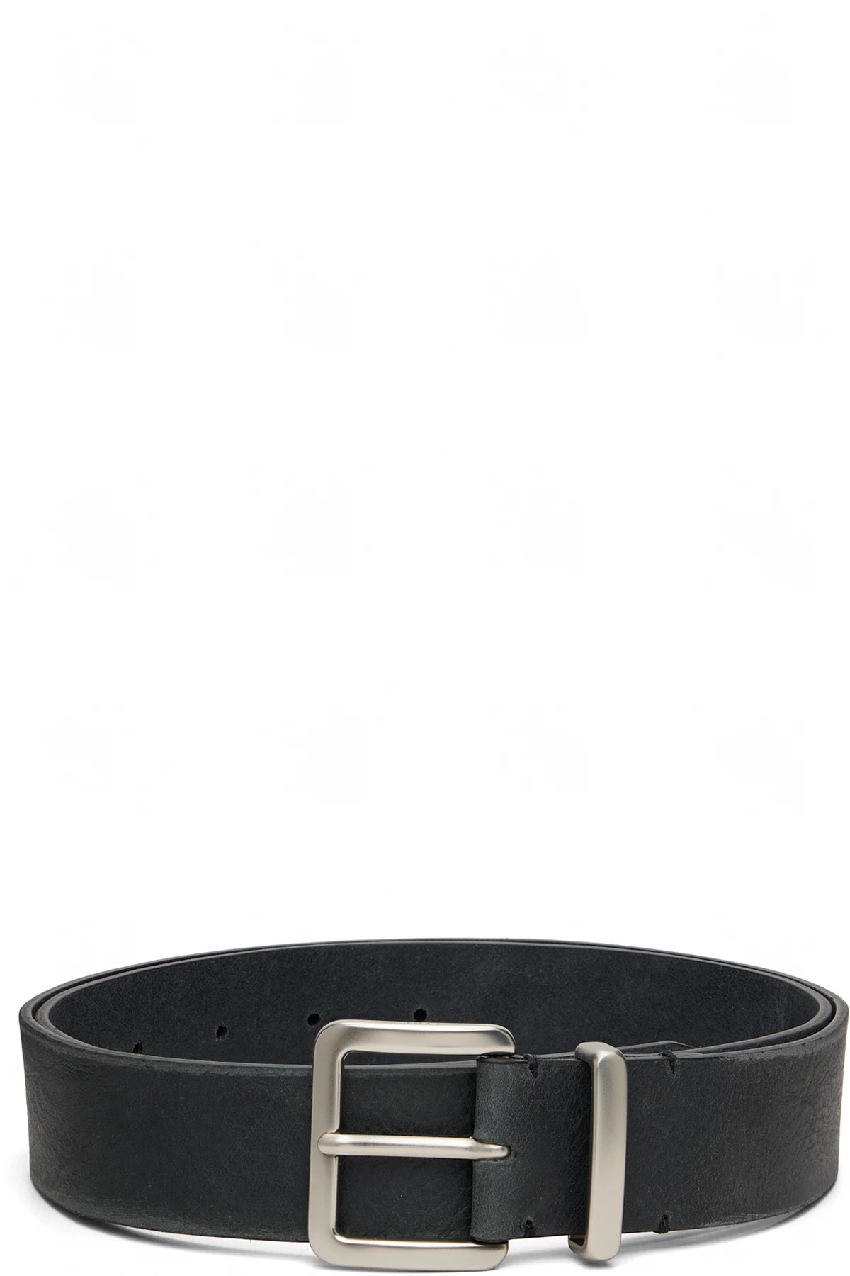 Black Edge Sanding Cow Leather Belt