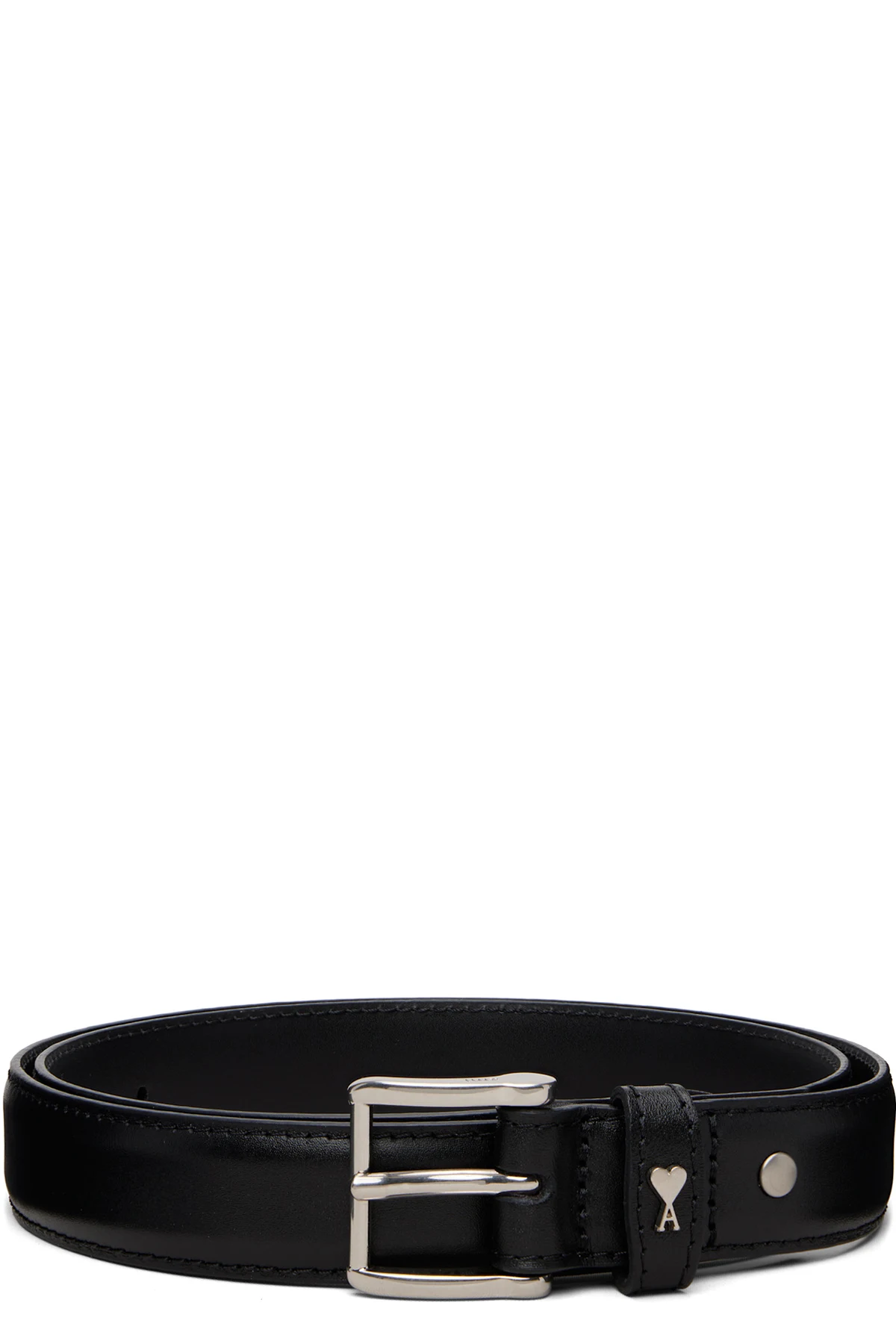 Black Cowhide Leather Paris Paris Belt