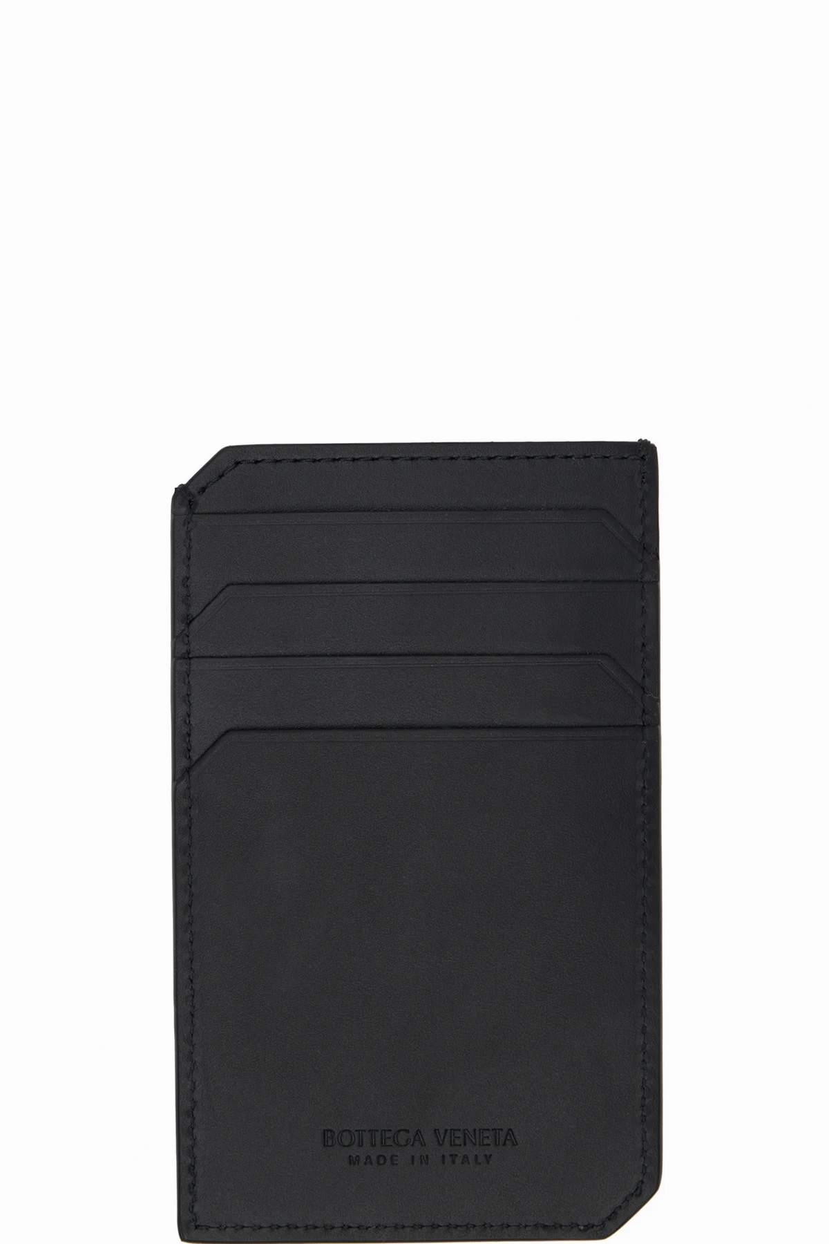Black Intrecciato Piccolo Vertical Card Holder