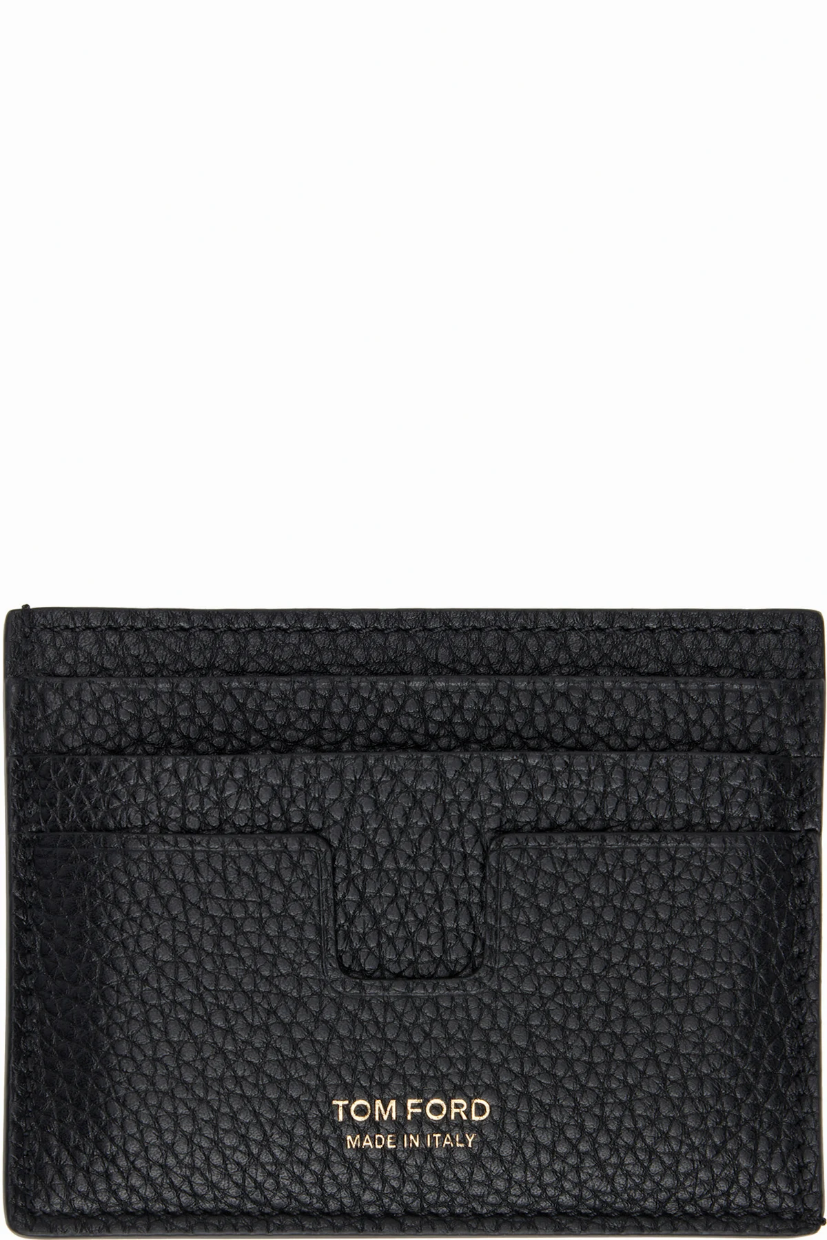 Black Grain Leather Classic Card Holder