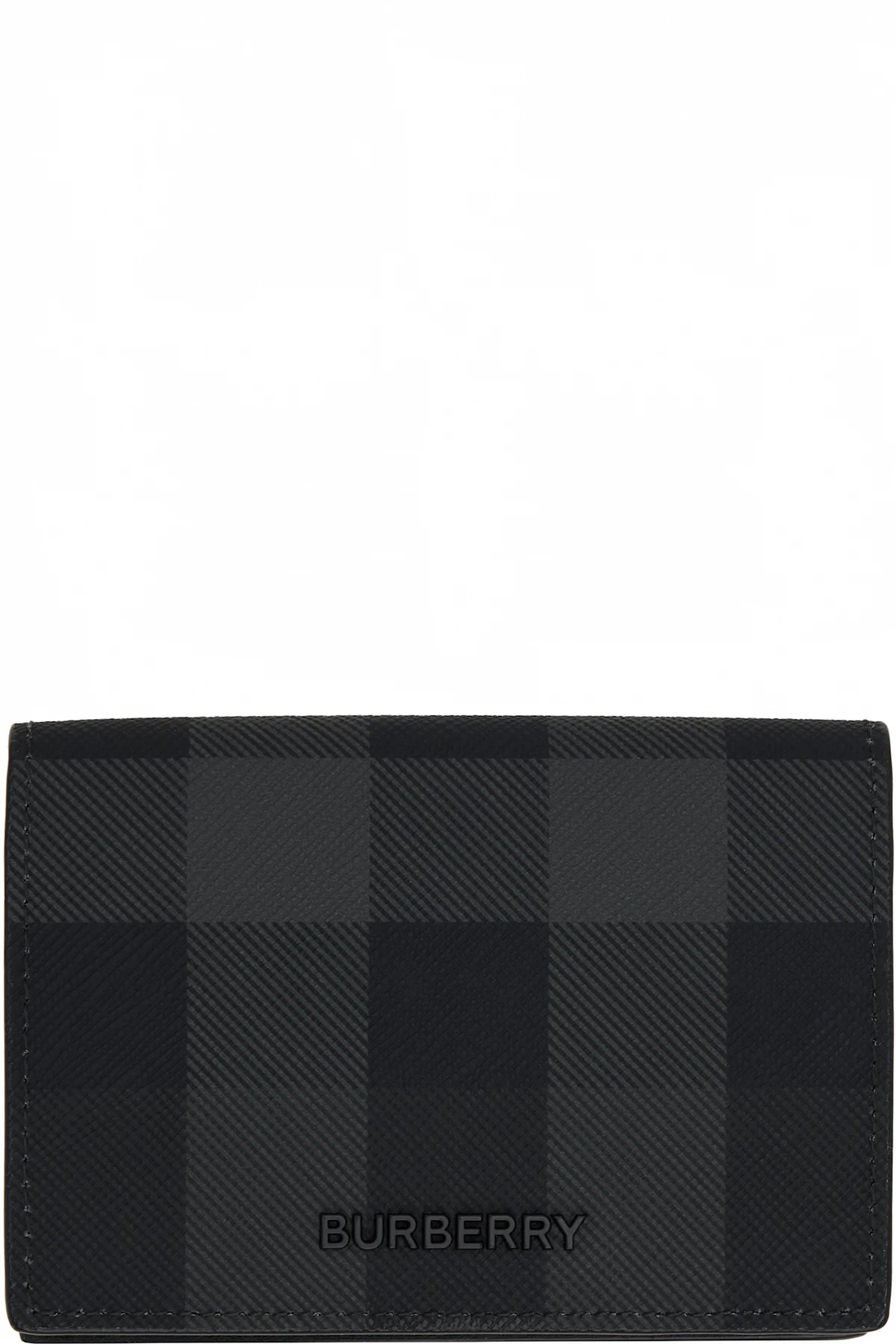 Black Check Folding Card Holder
