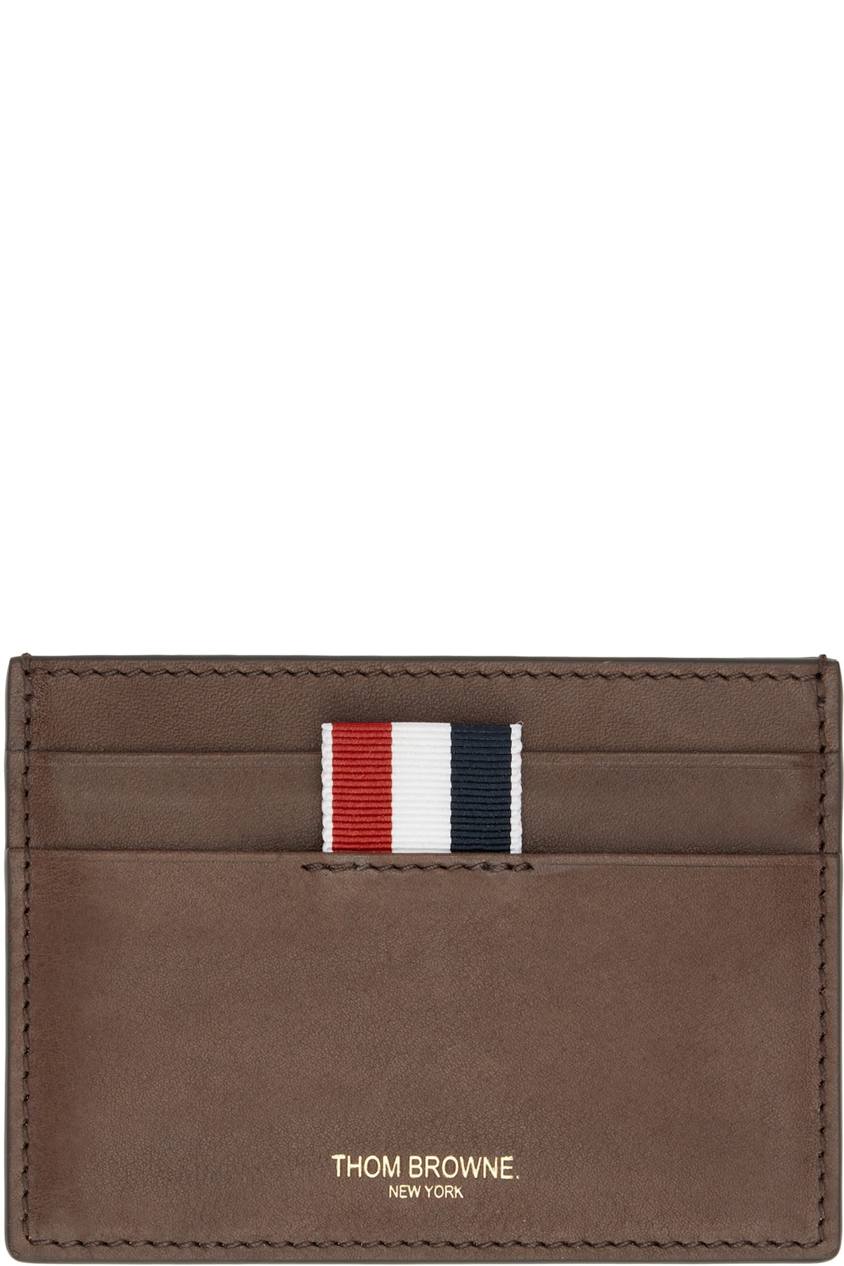 Brown Soft Calf Single Card Holder