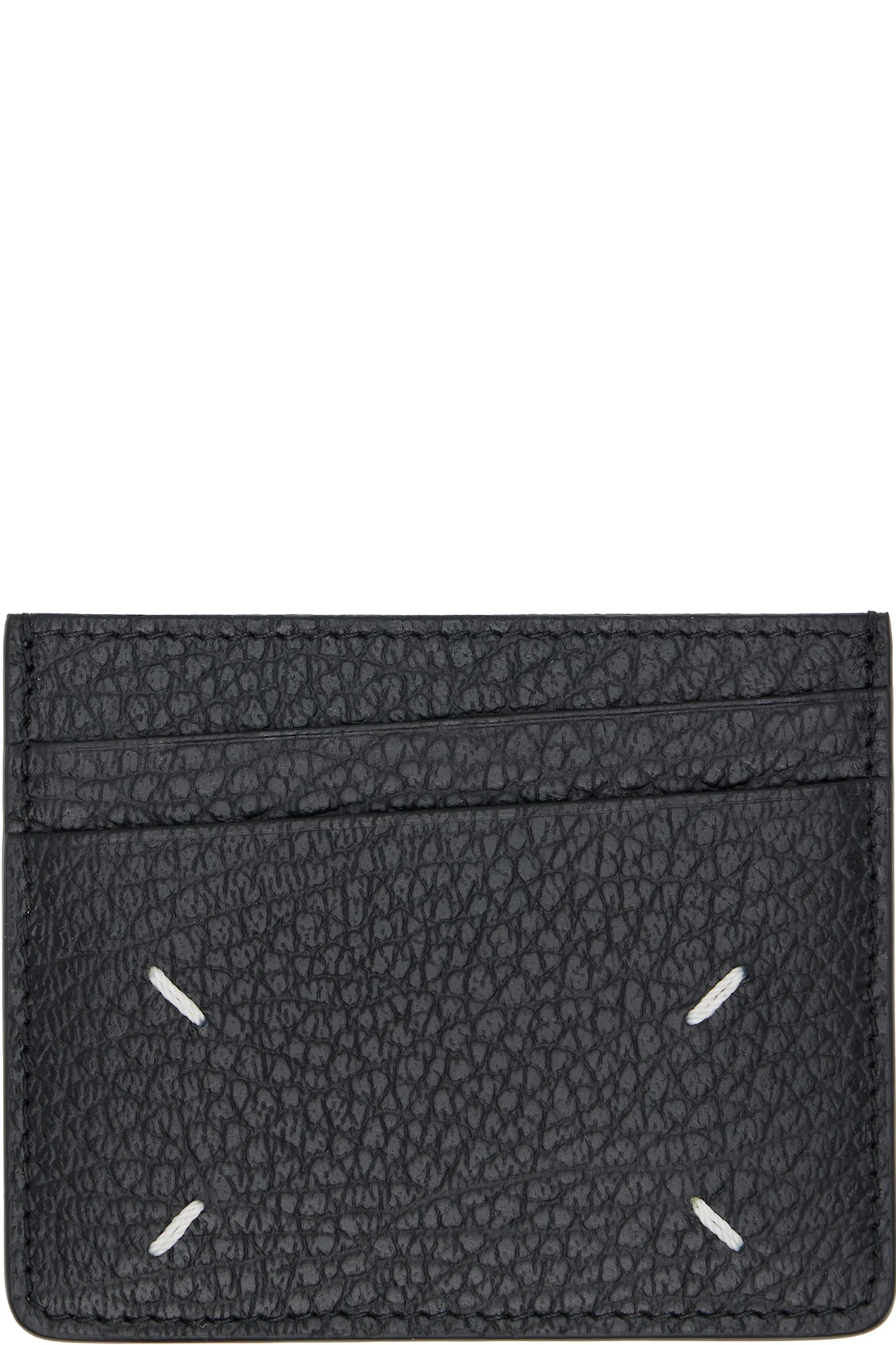 Black Four Stitches Card Holder