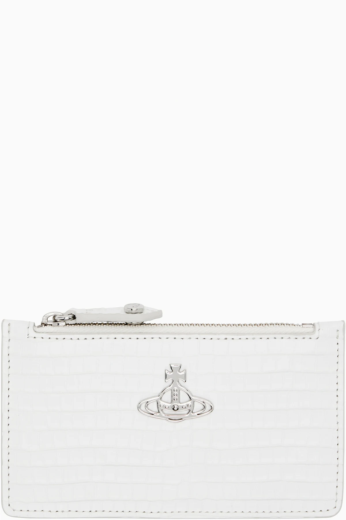 White Slim Long Card Holder