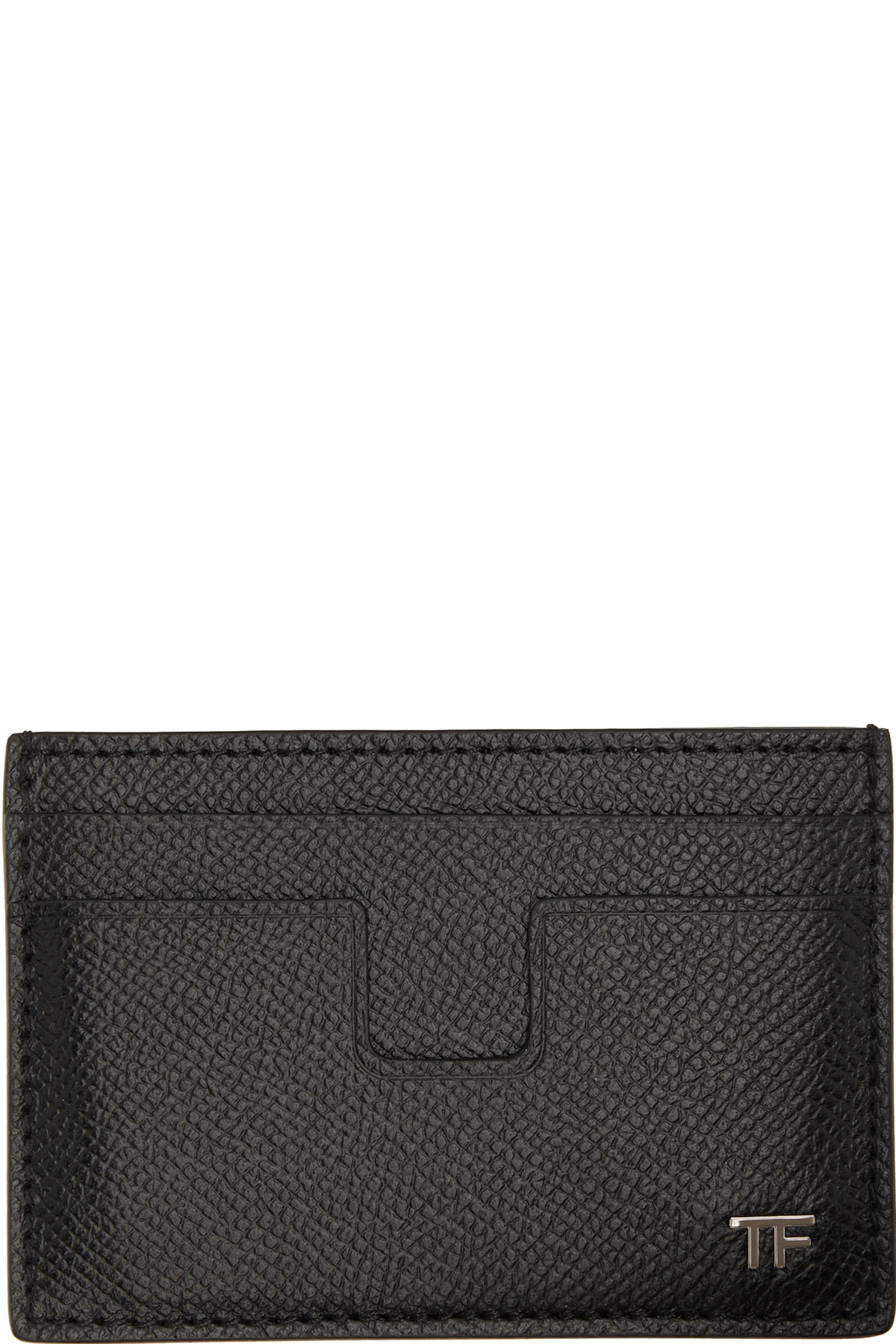 Black Small Grain Leather Classic Card Holder