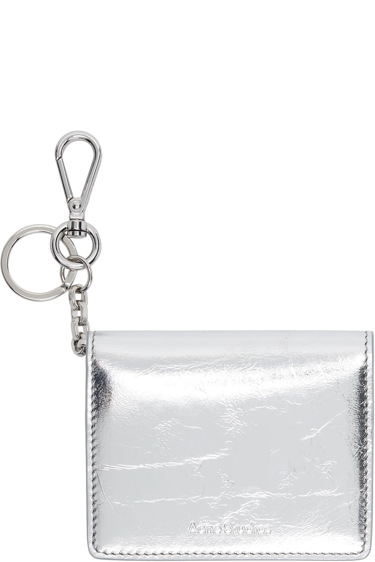 Silver Folded Leather Wallet
