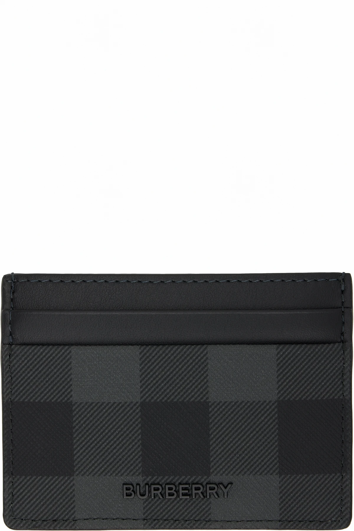 Black Check Card Holder
