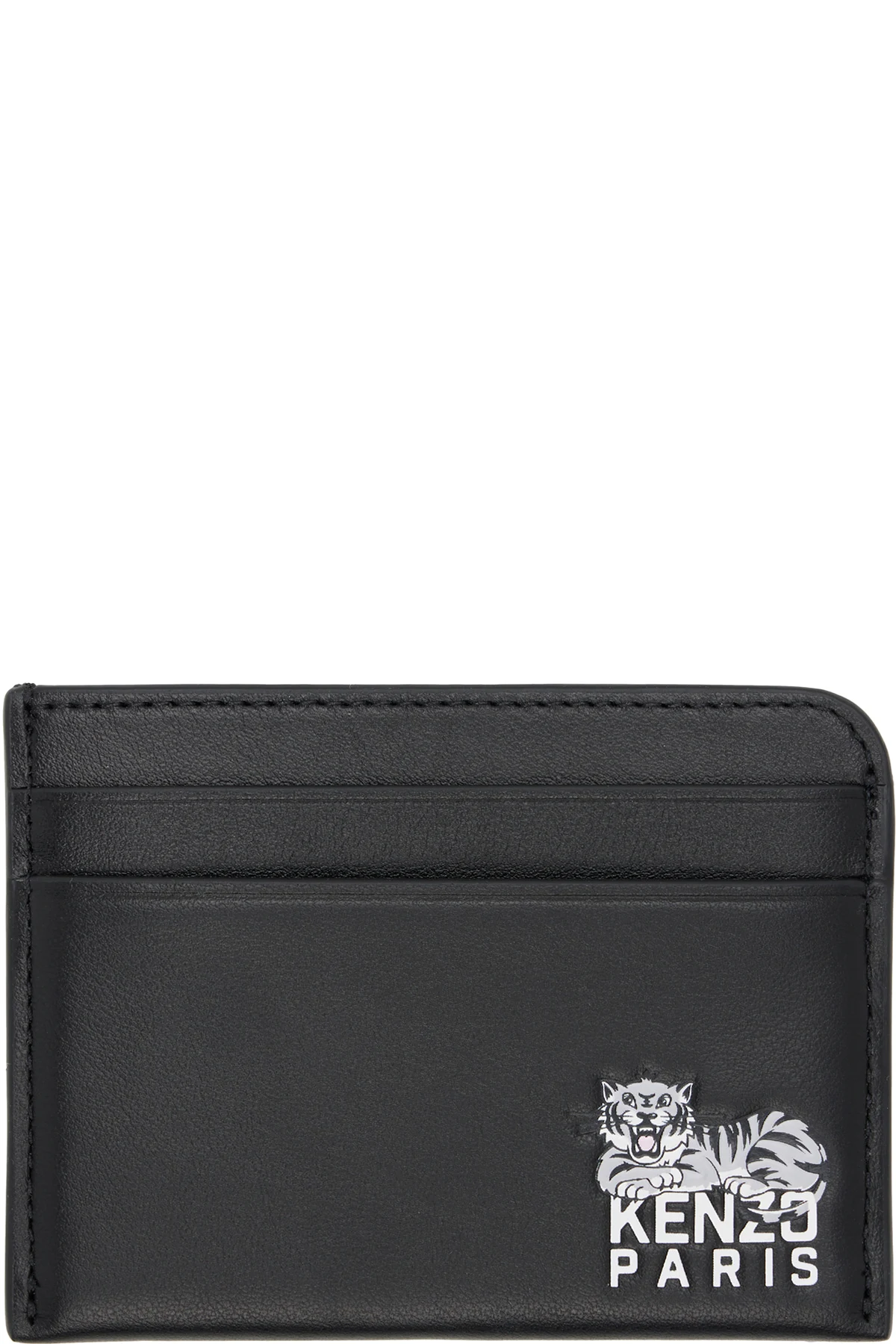 Black Kenzo Paris Happy Tiger Card Holder