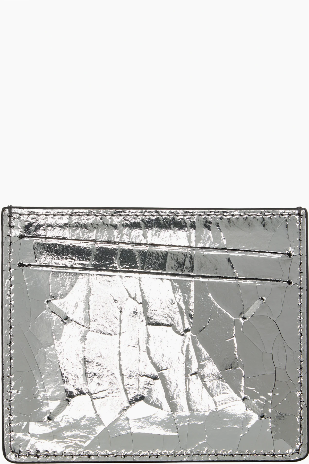 Silver Four Stitches Card Holder