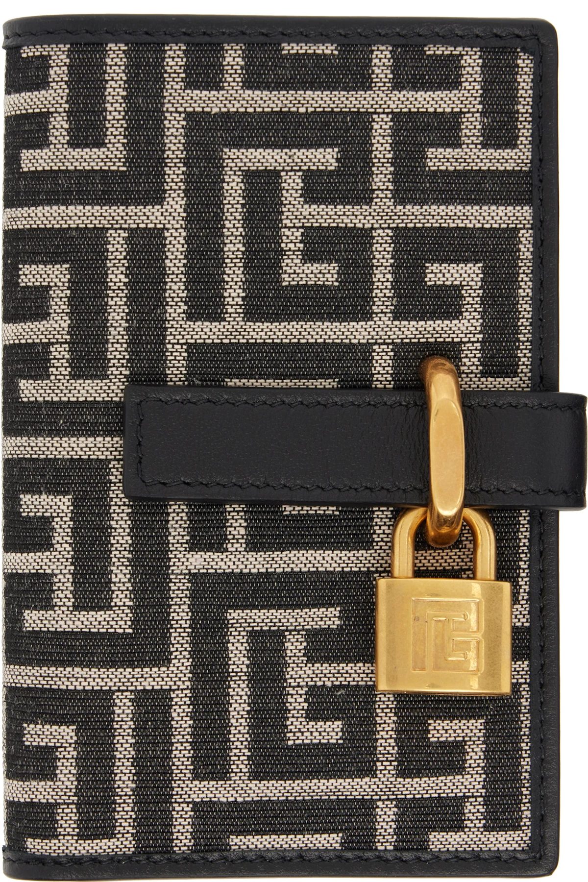 Black Pulse Holder Monogram Jacquard Card Holder