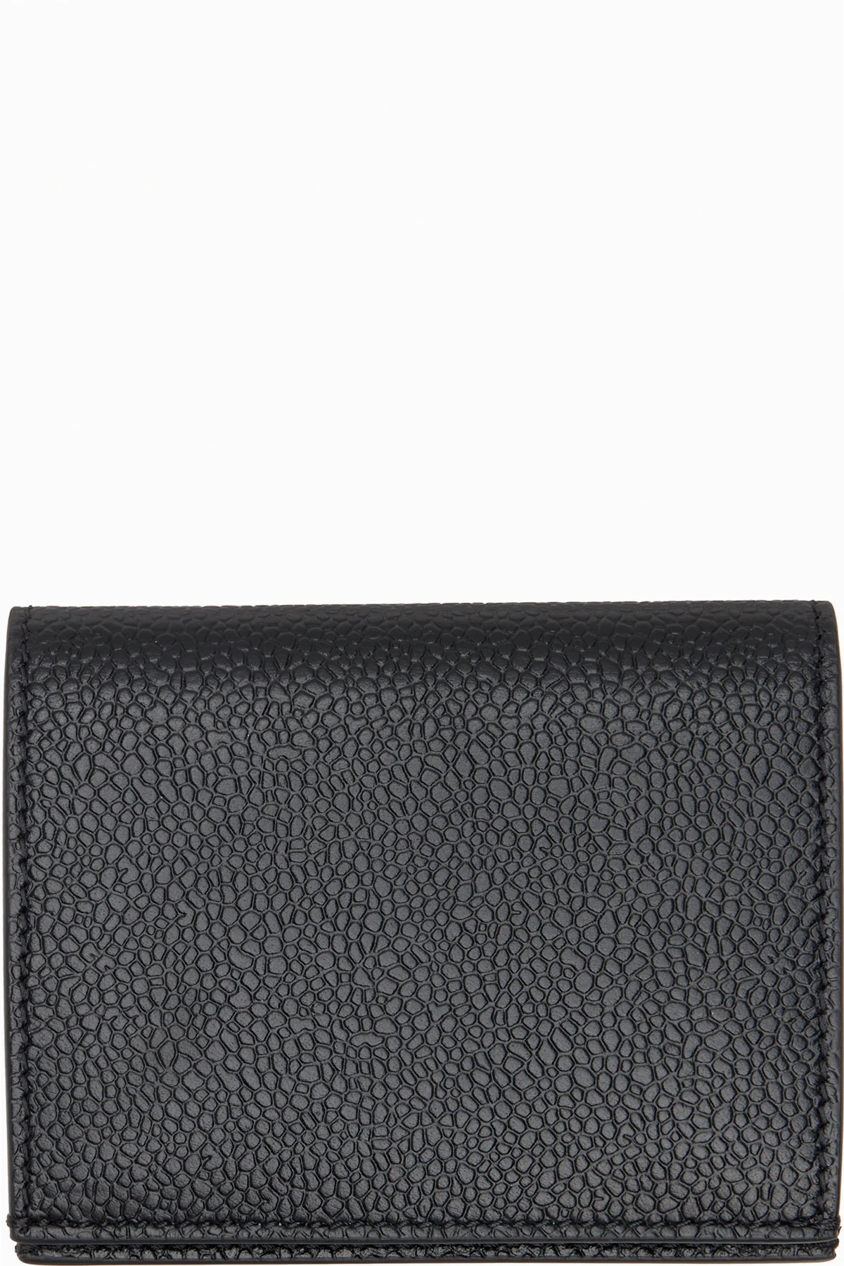 Black Pebble Grain Double Card Holder