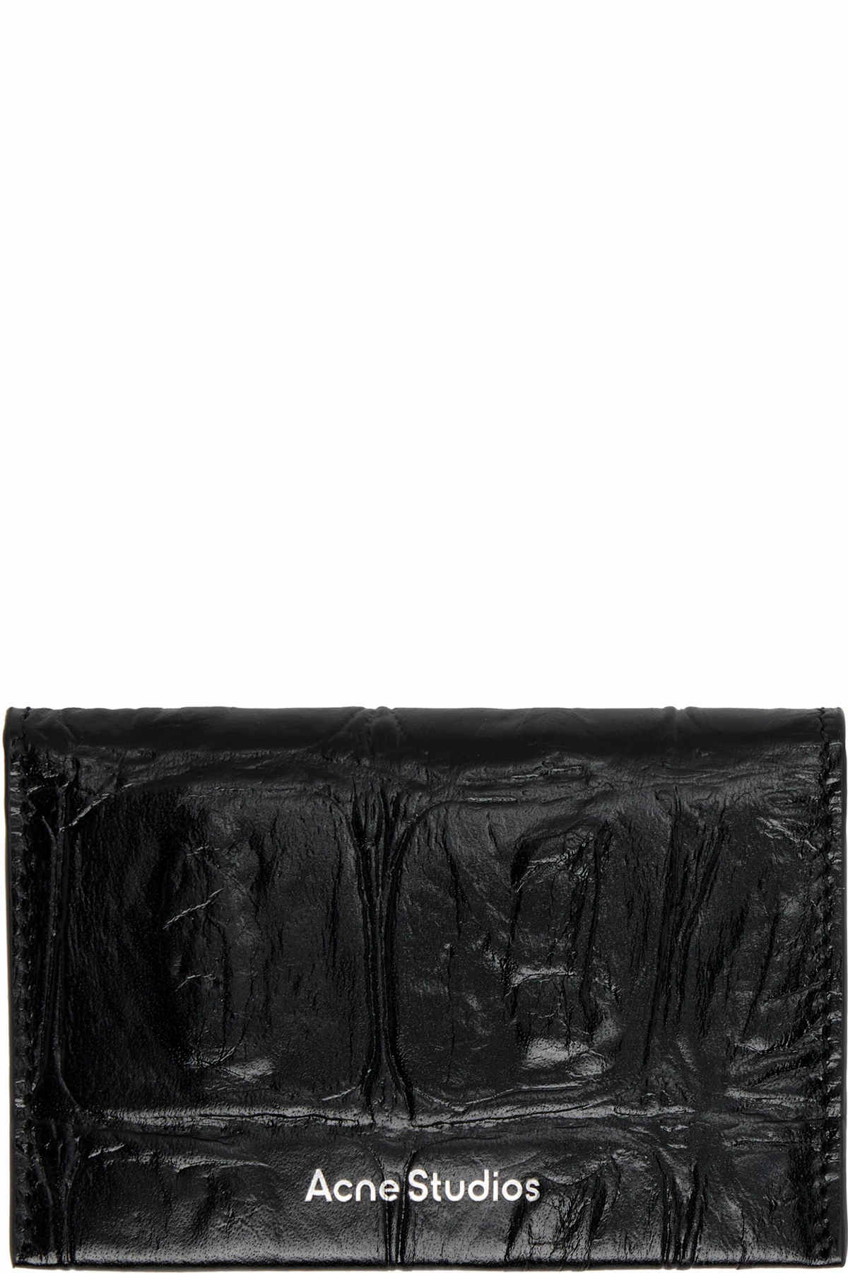Black Folded Leather Card Holder