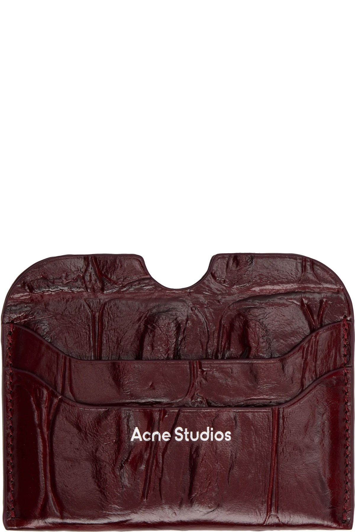 Burgundy Leather Card Holder