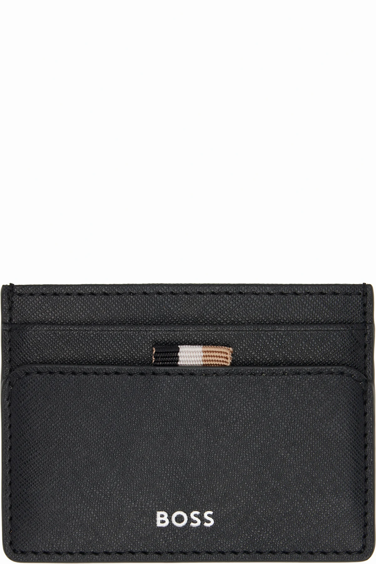 Black Foil-Embossed Logo Card Holder