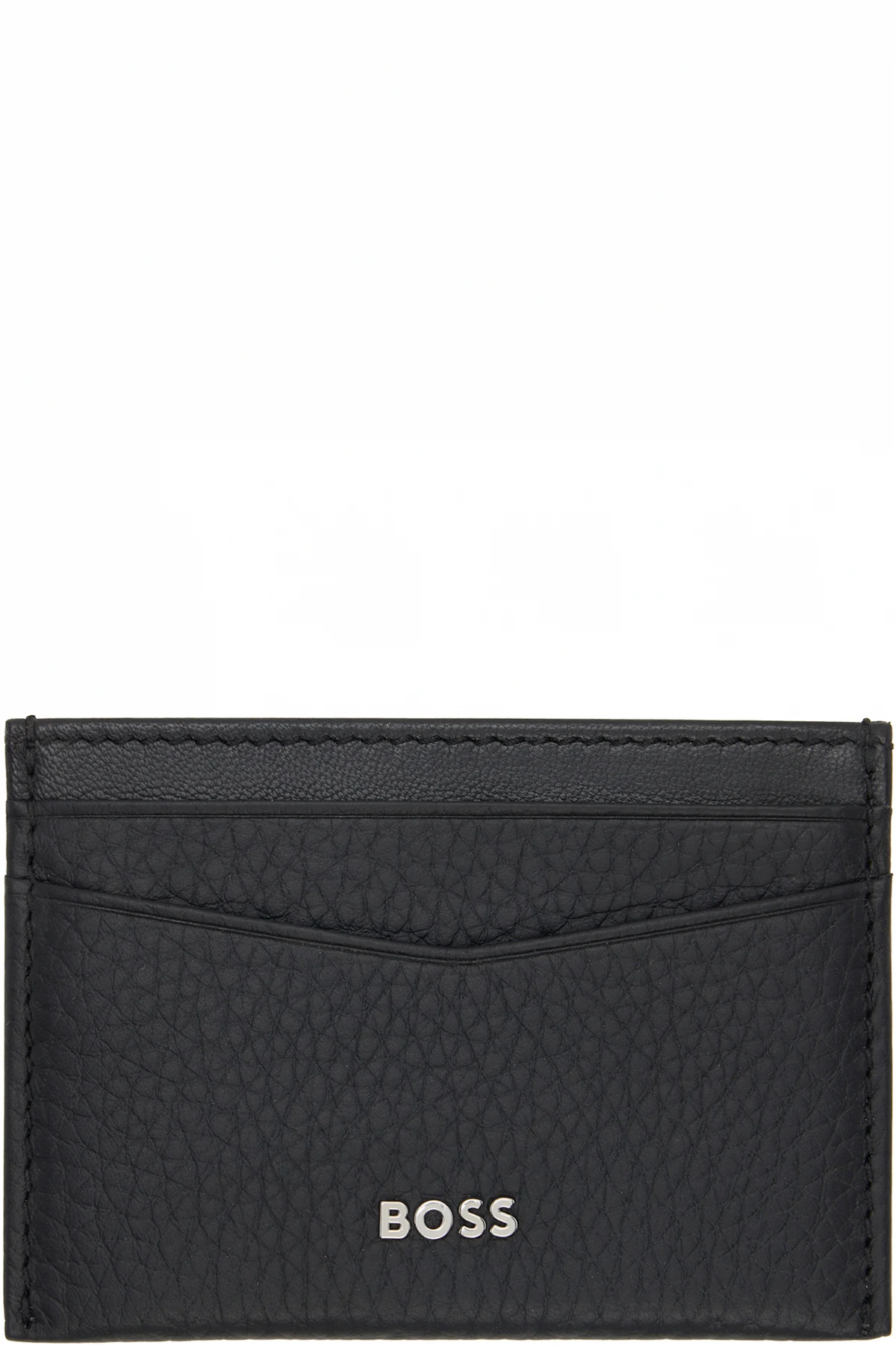 Black Logo-Lettering Card Holder