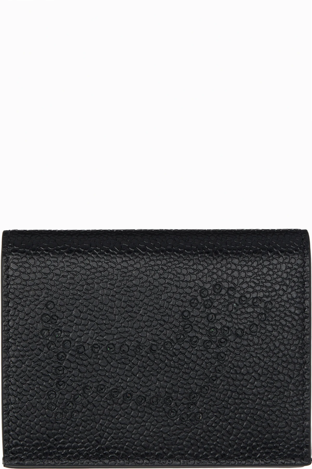 Black Pebble Grain Hector Double Card Holder