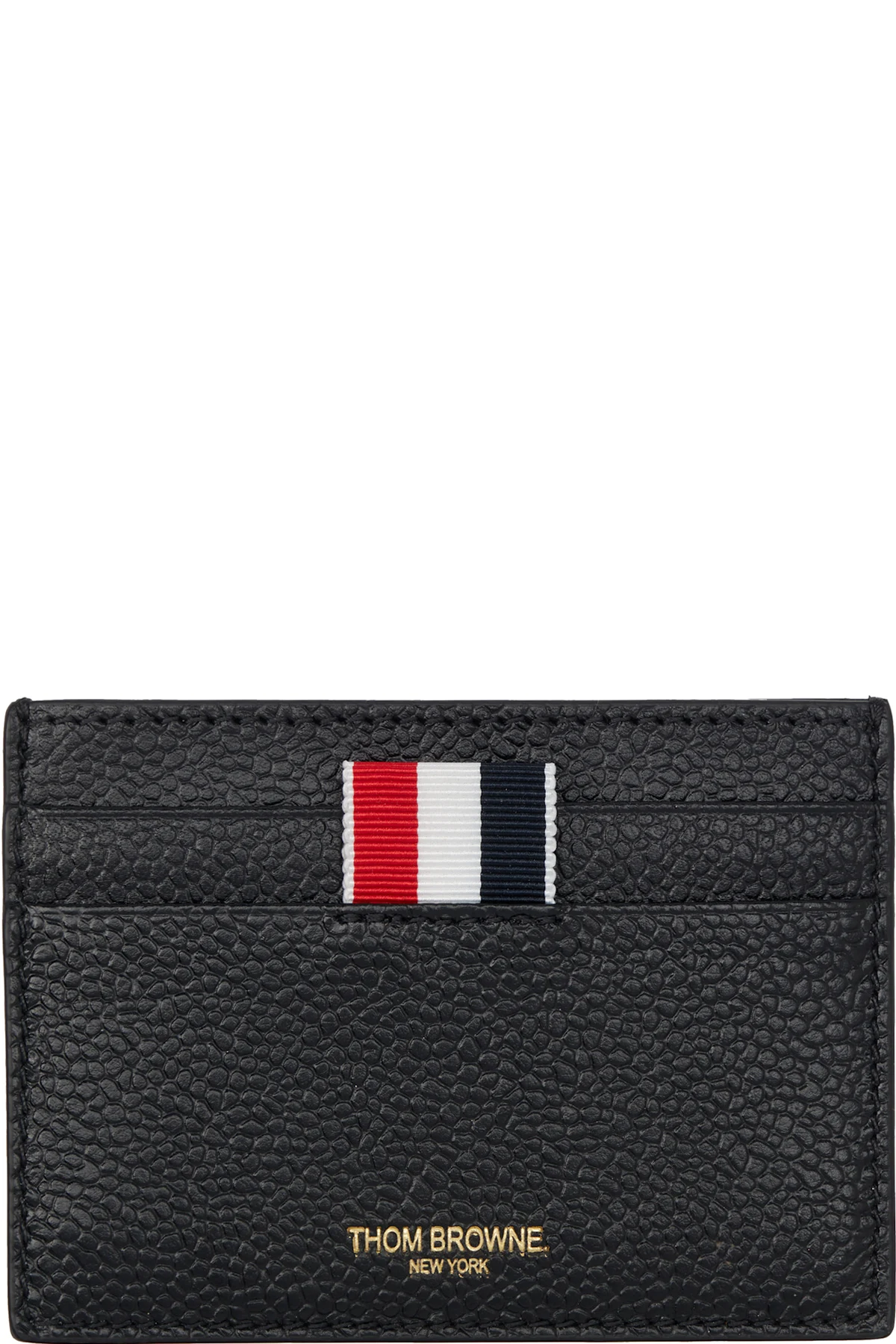 Black Pebble Grain Single Card Holder