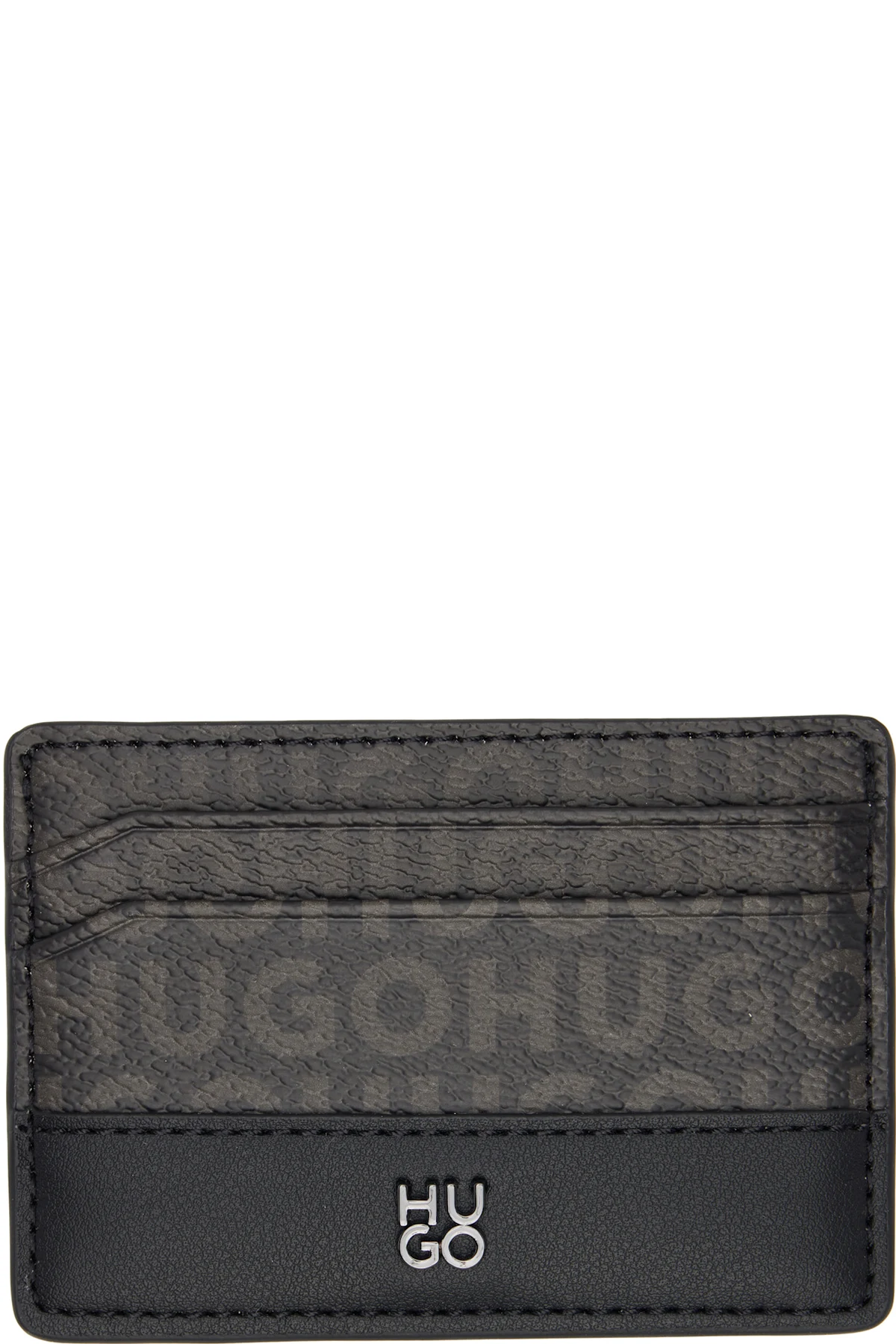 Black Stacked-Logo Card Holder