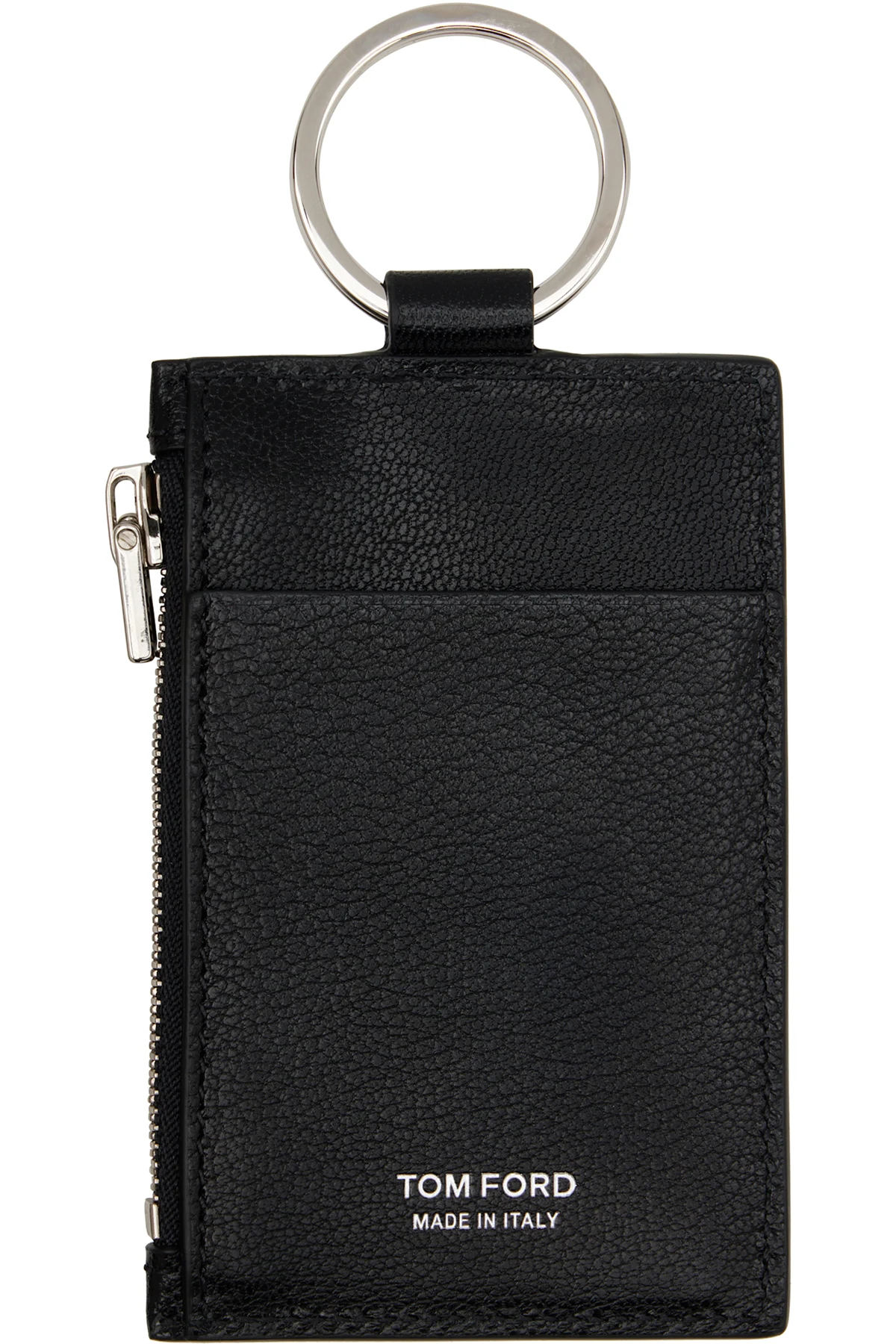 Black Zipped Keyring Card Holder