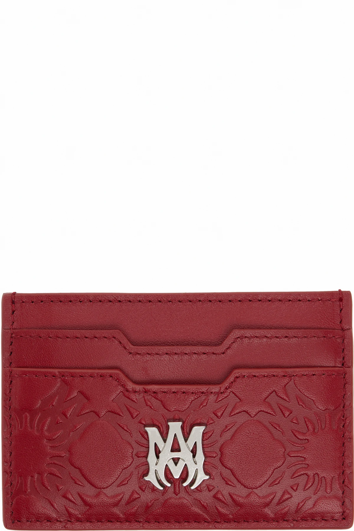 Red Lunar New Year 'MA' Quad Leather Card Holder