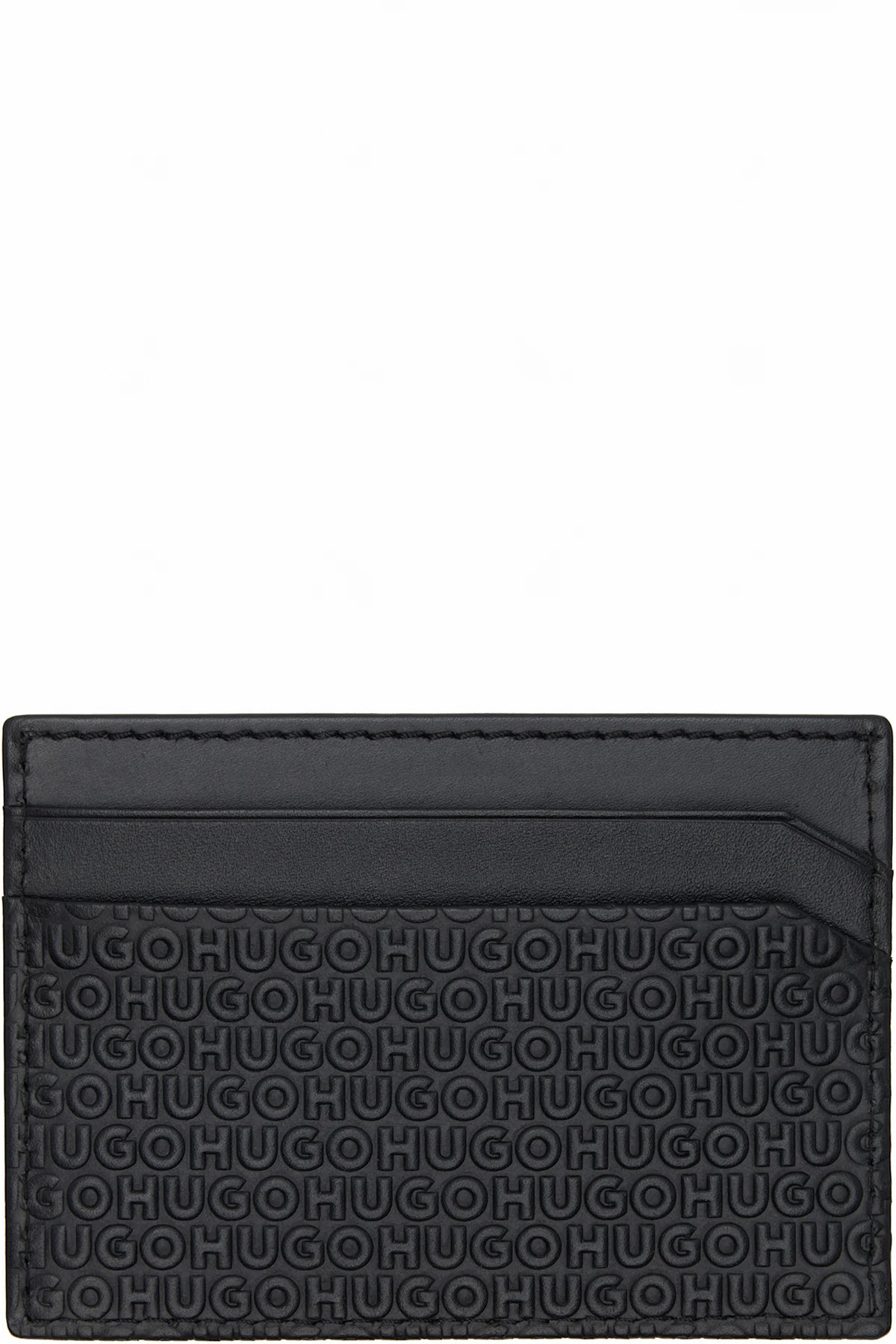 Black Embossed Logo Card Holder