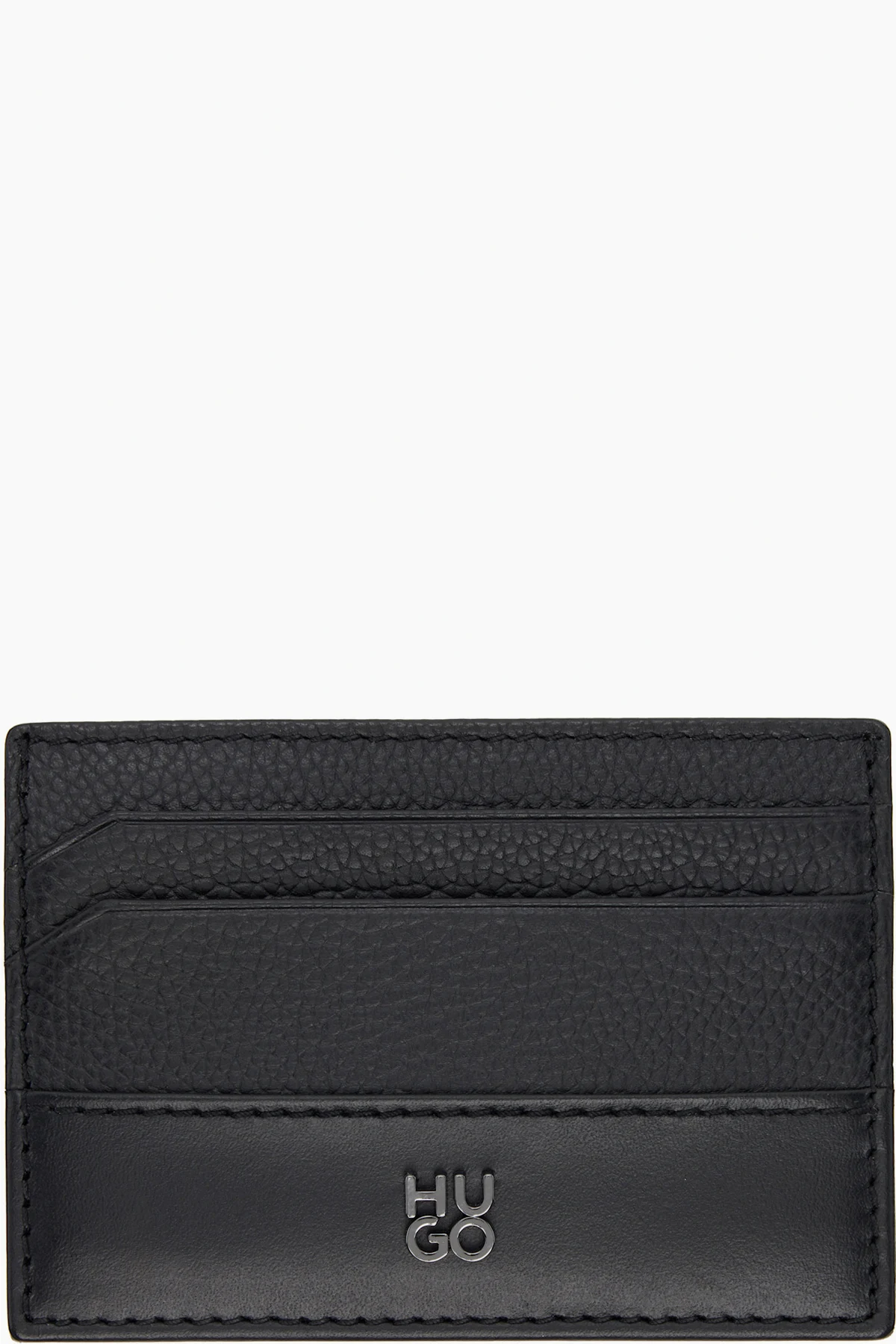 Black Stacked-Logo Trim Card Holder