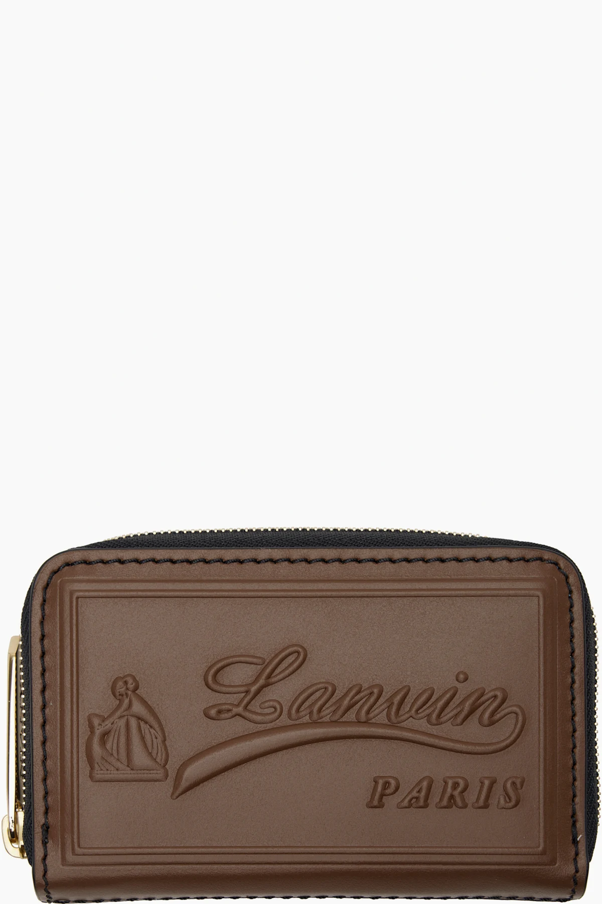 Black & Brown 'Catch By Lanvin' Zipped Card Holder
