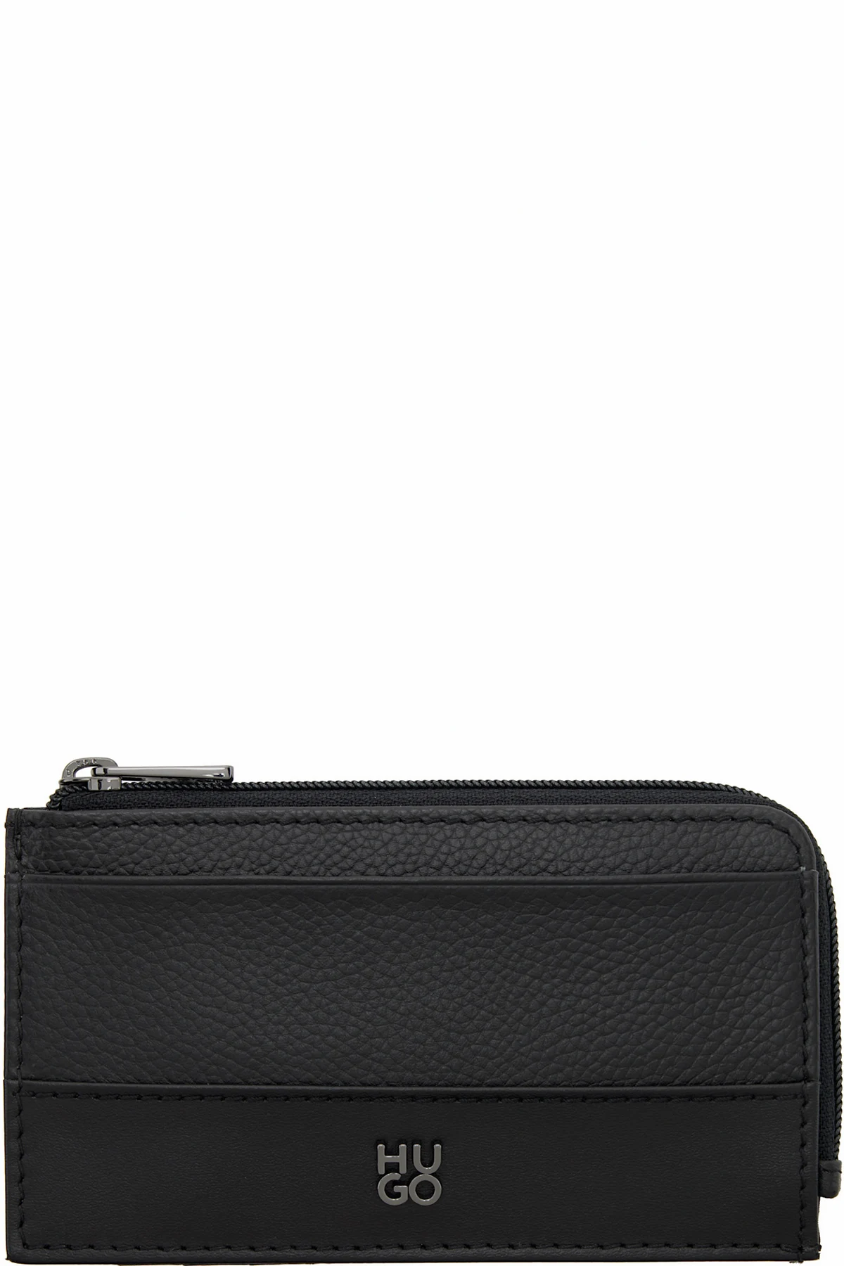 Black Stacked Logo Card Holder