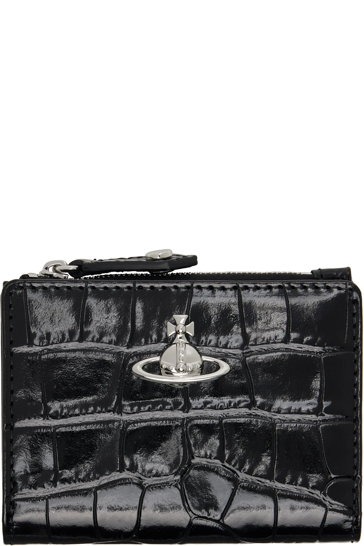 Black Slim Flap Card Holder