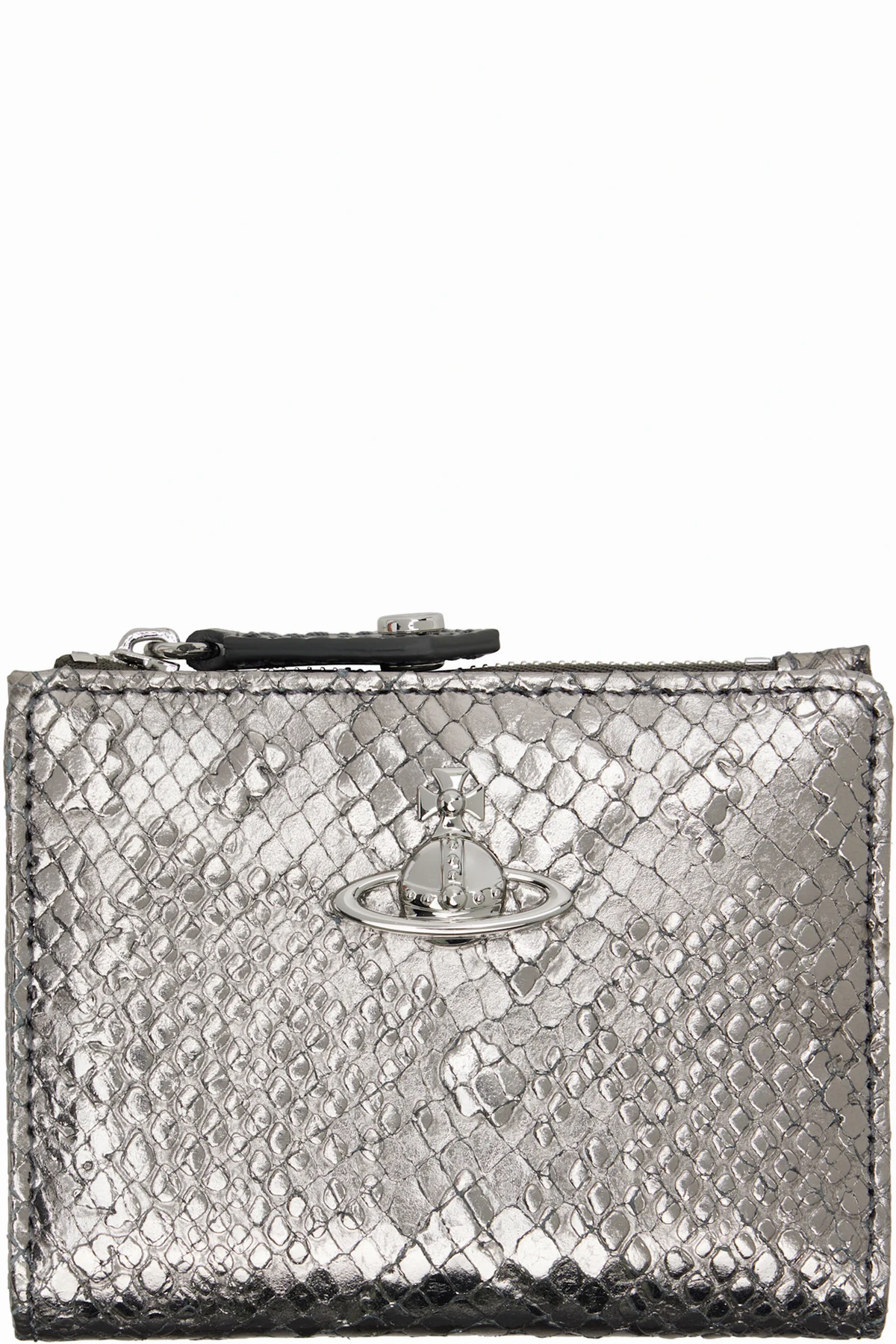 Silver Slim Flap Card Holder