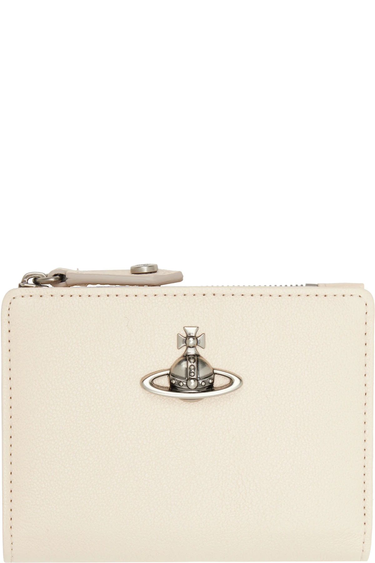 Off-White Slim Flap Card Holder