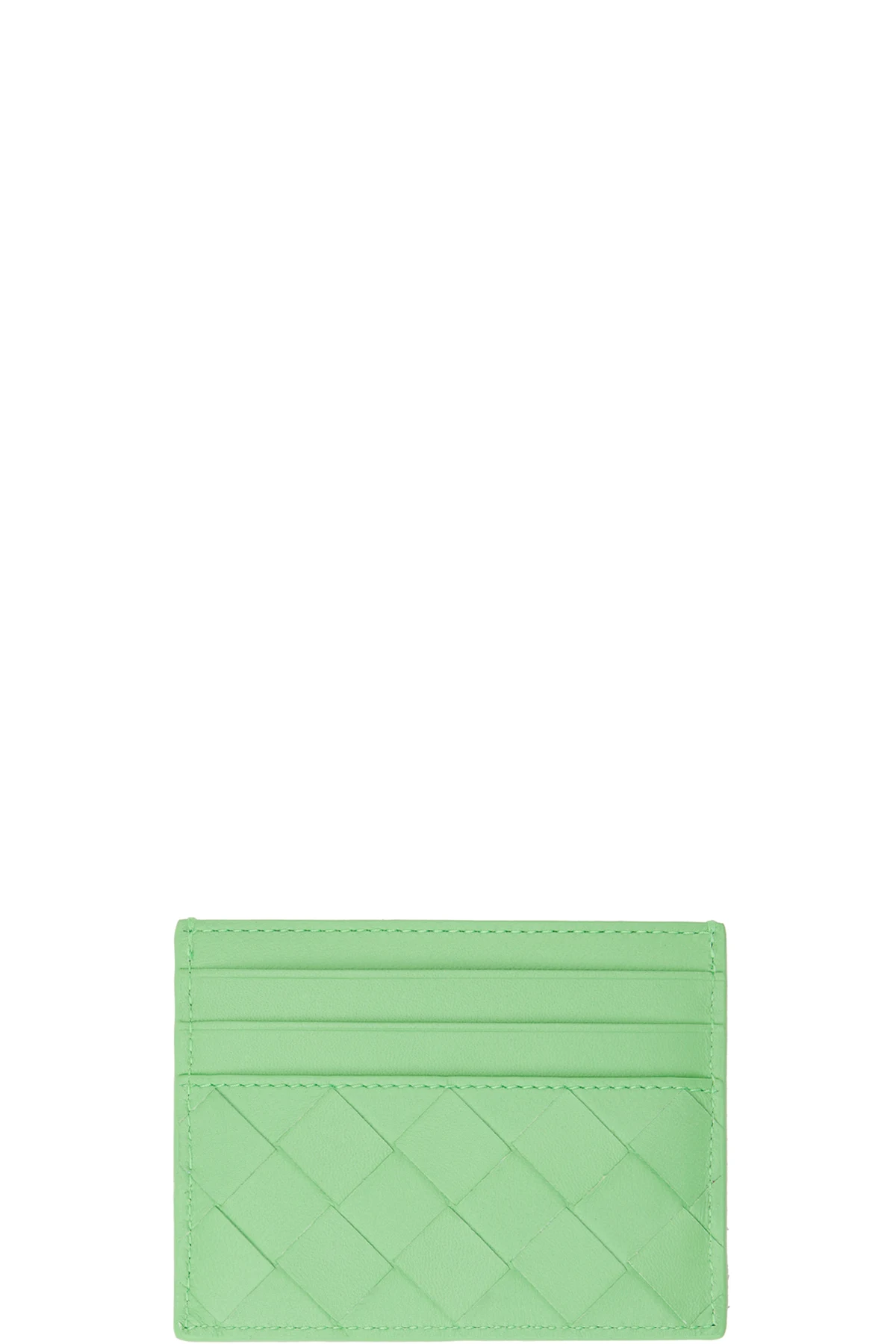 Green Intrecciato Credit Card Holder