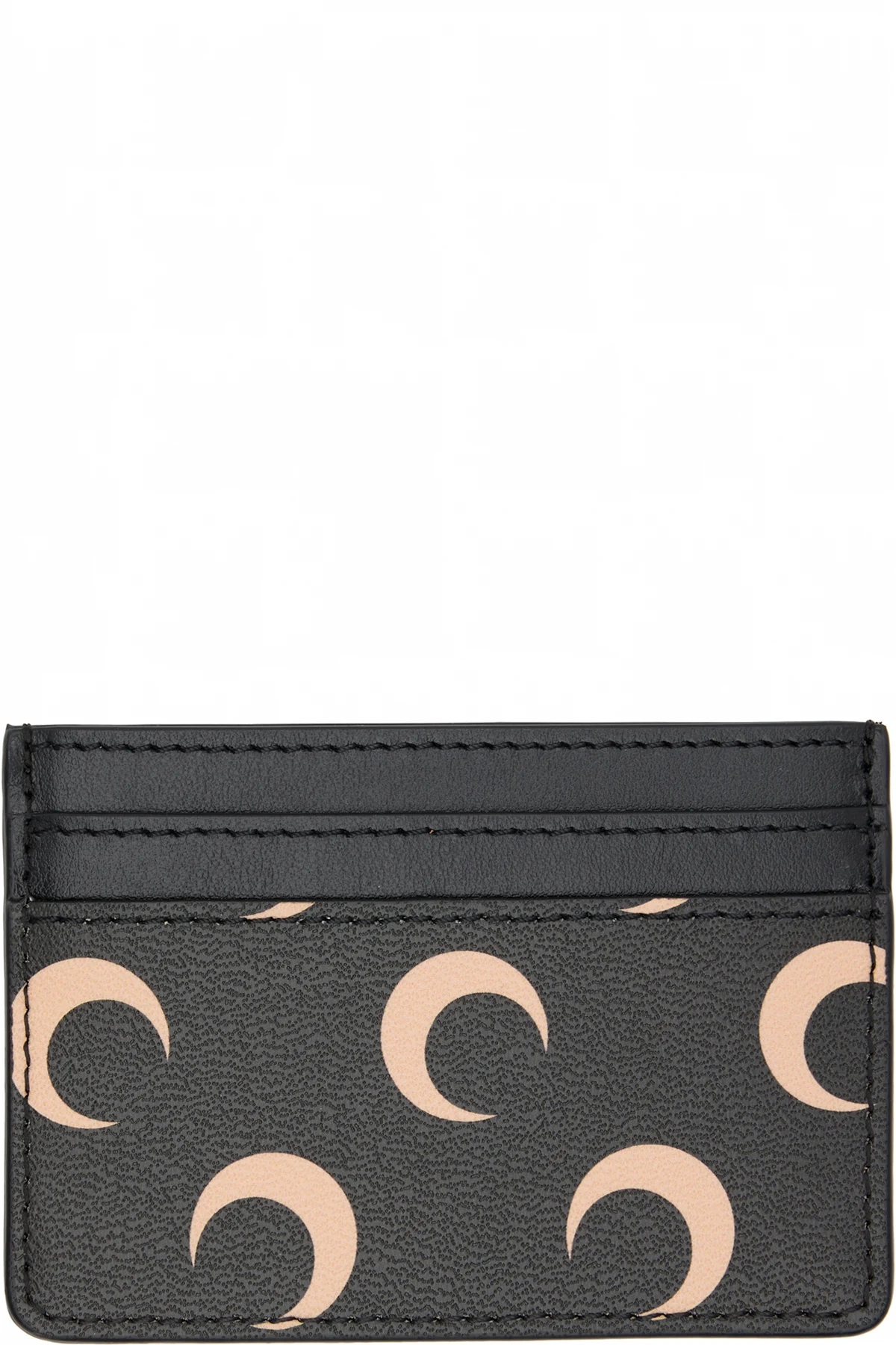 Black Screen Print Leather Card Holder