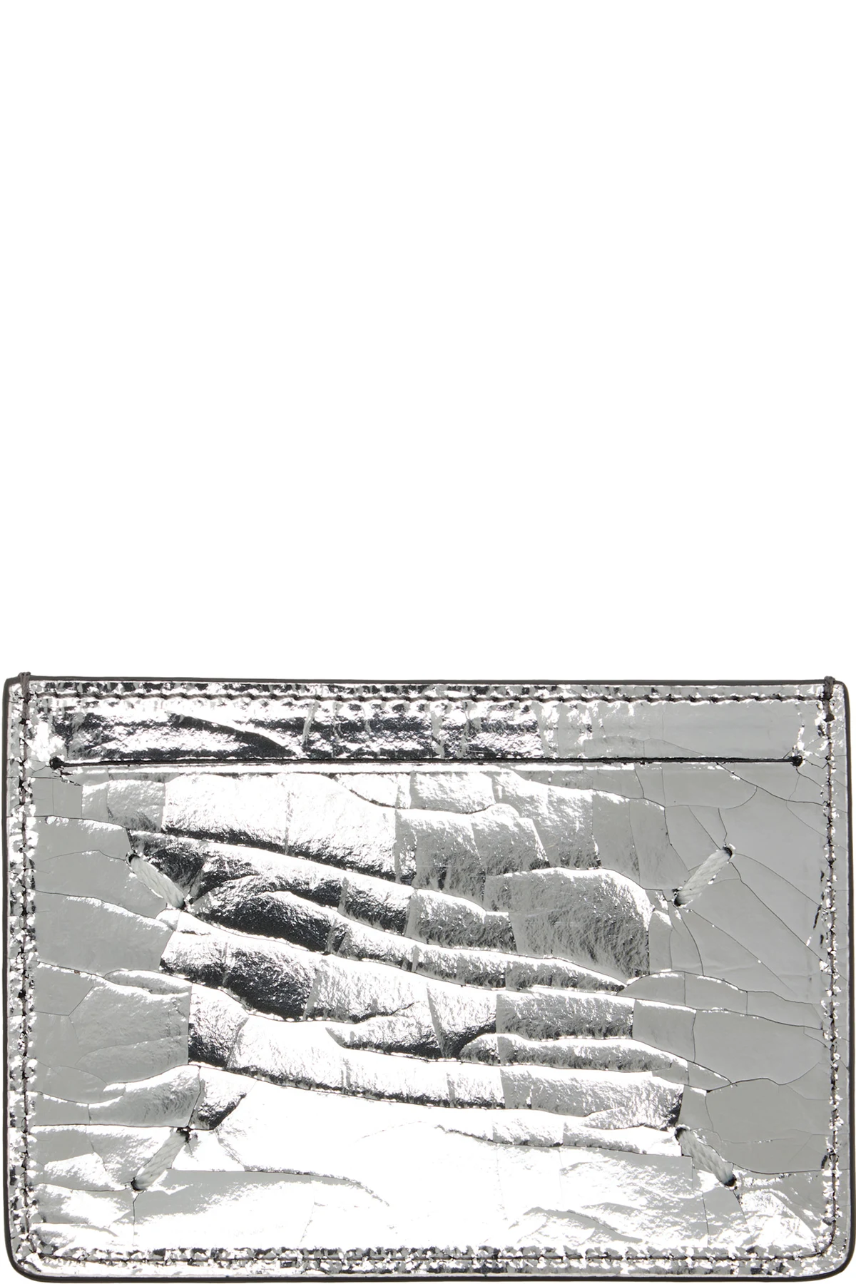 Silver Four Stitches Card Holder