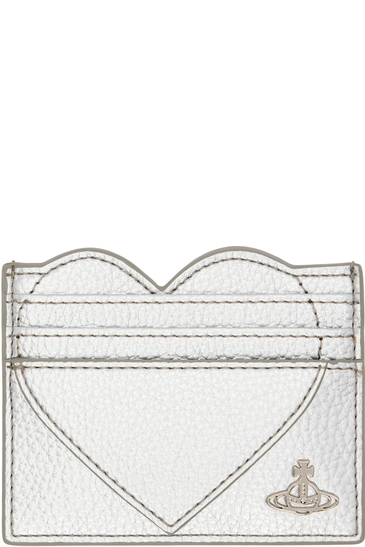 Silver Heart Card Holder