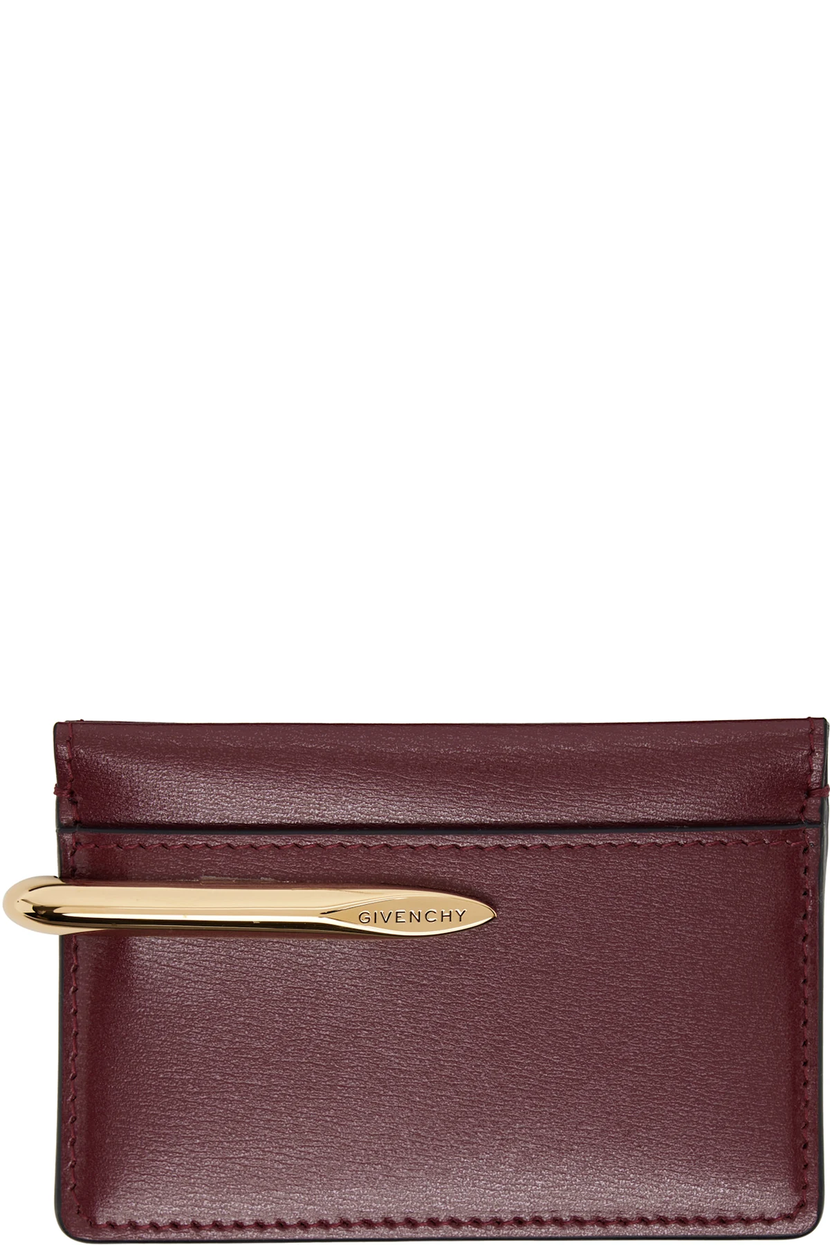 Burgundy Pinch Card Holder