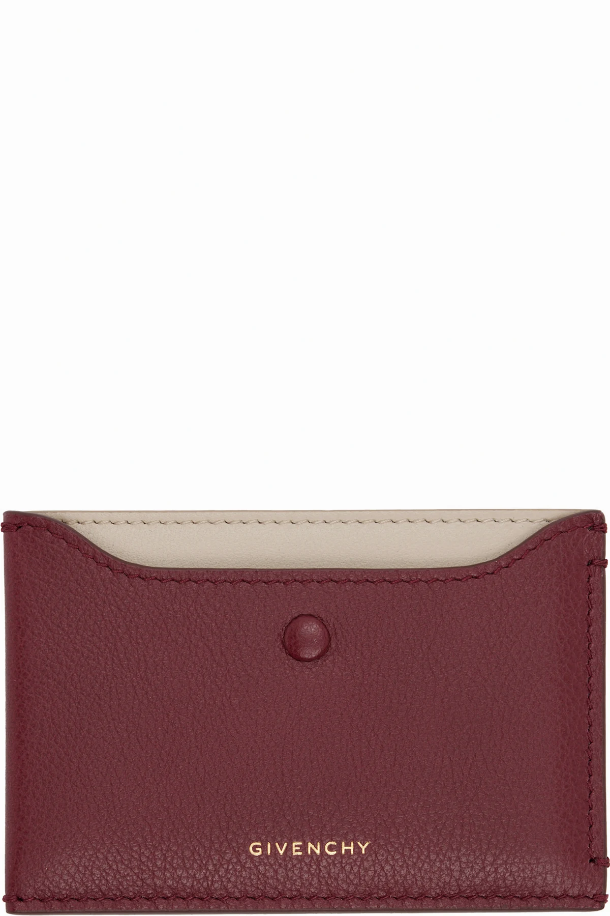 Burgundy Calfskin Card Holder