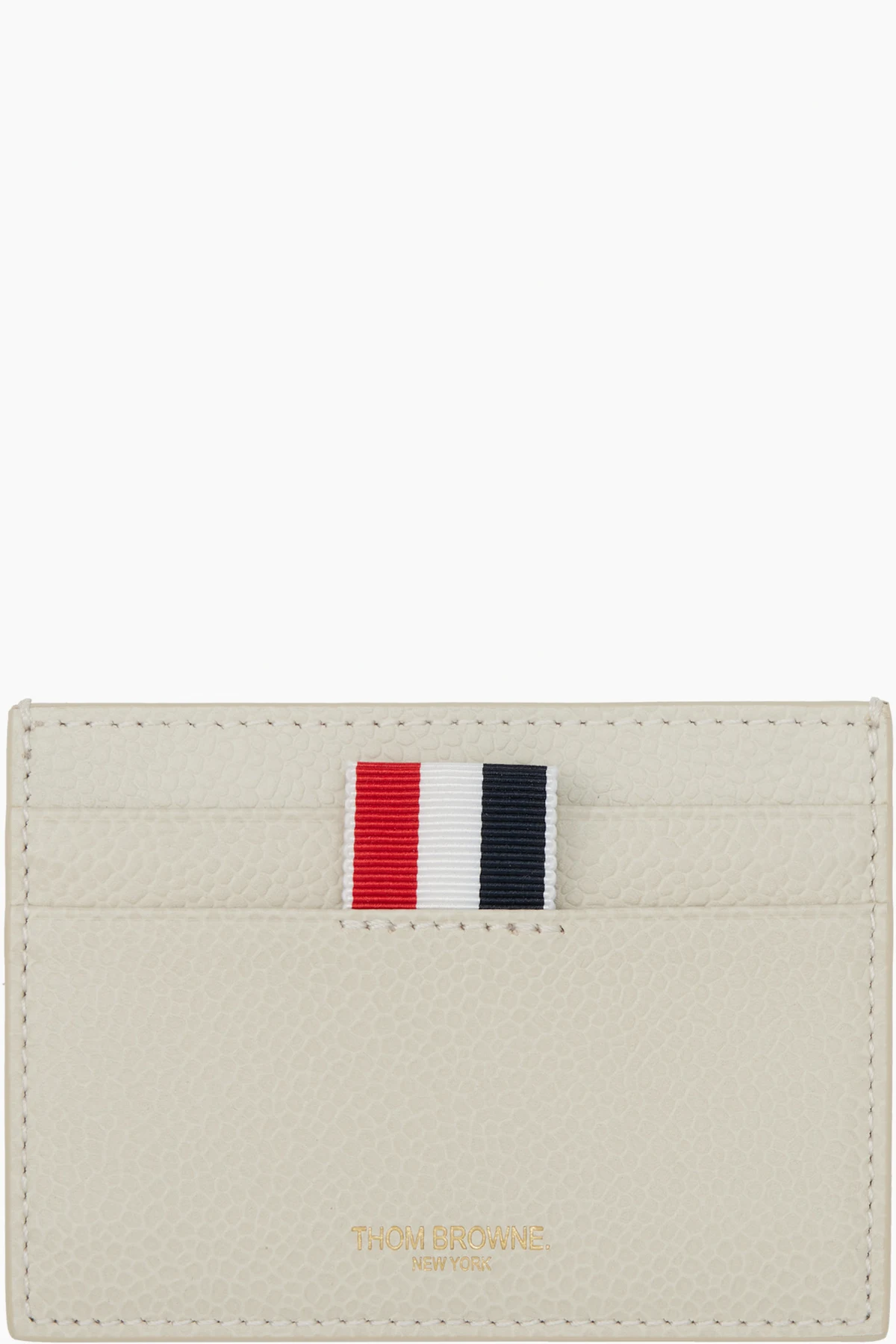 Off-White Pebble Grain Hector Single Card Holder
