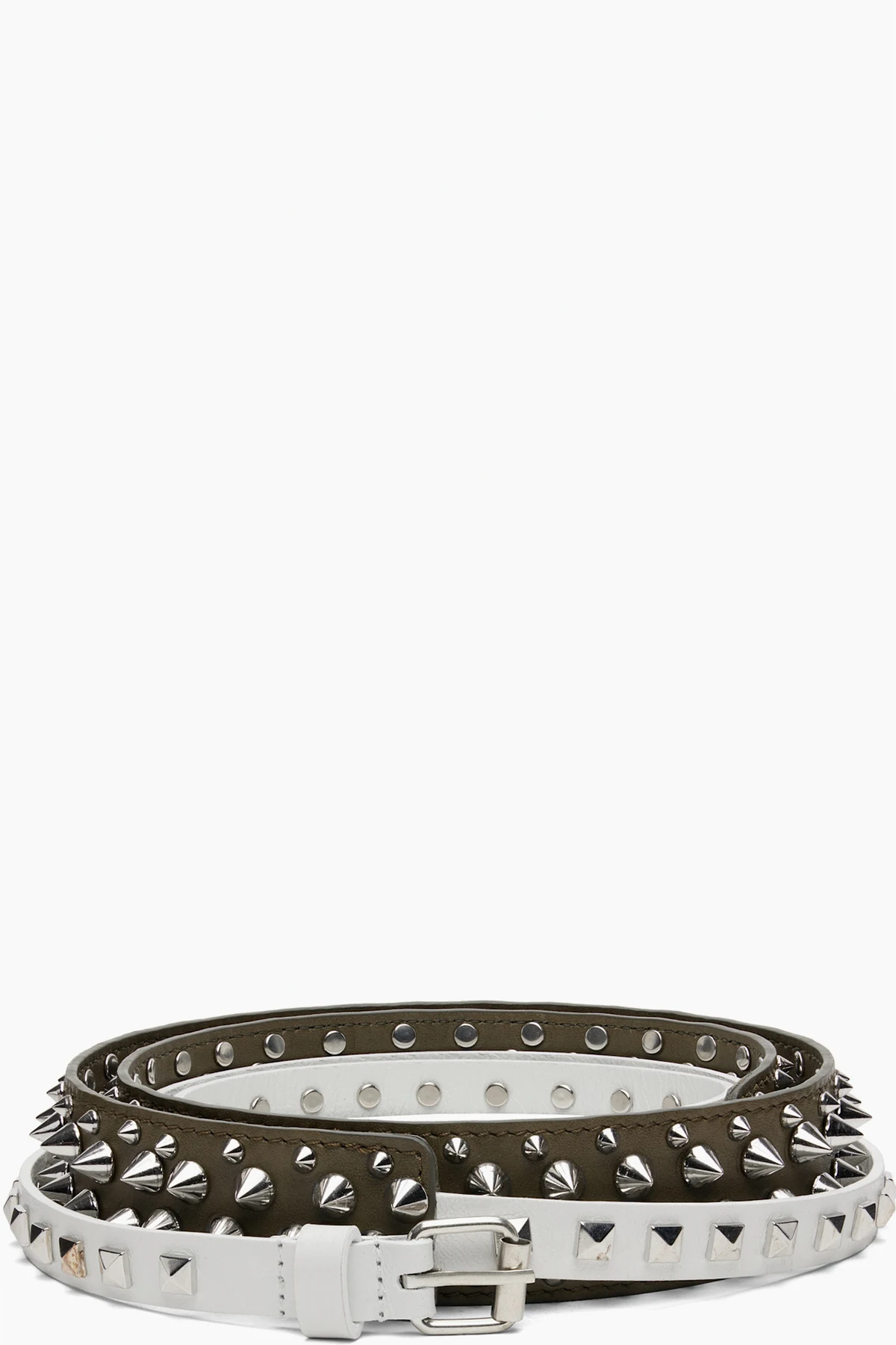 Off-White & Khaki Triple Belt