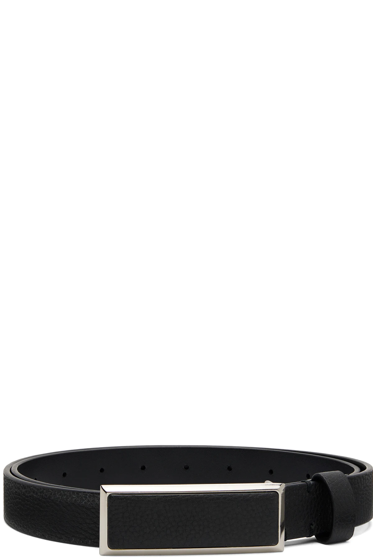 Black Leather Buckle Belt