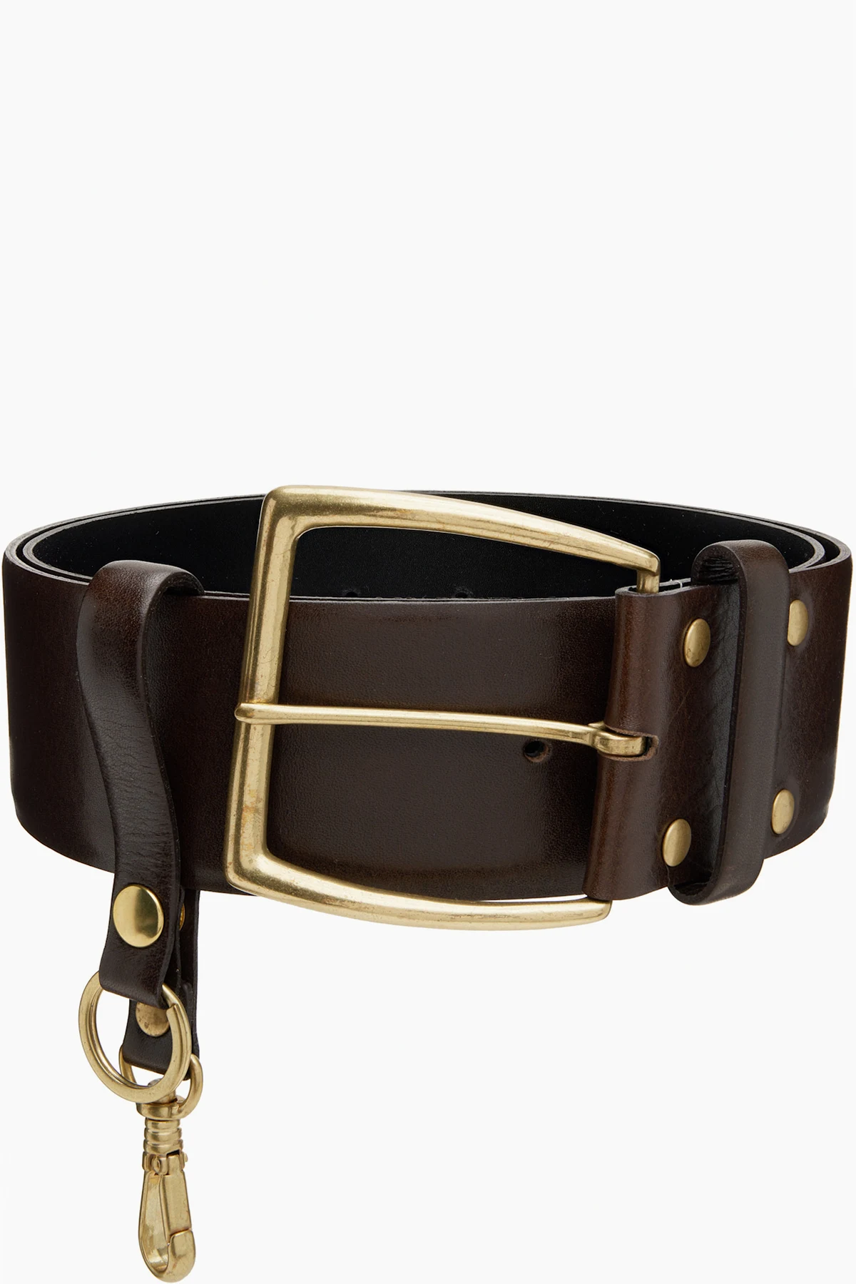 Brown Leather Wide Belt