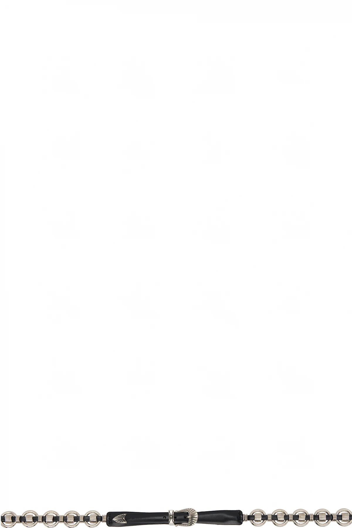 Black Ring Metal Narrow Belt