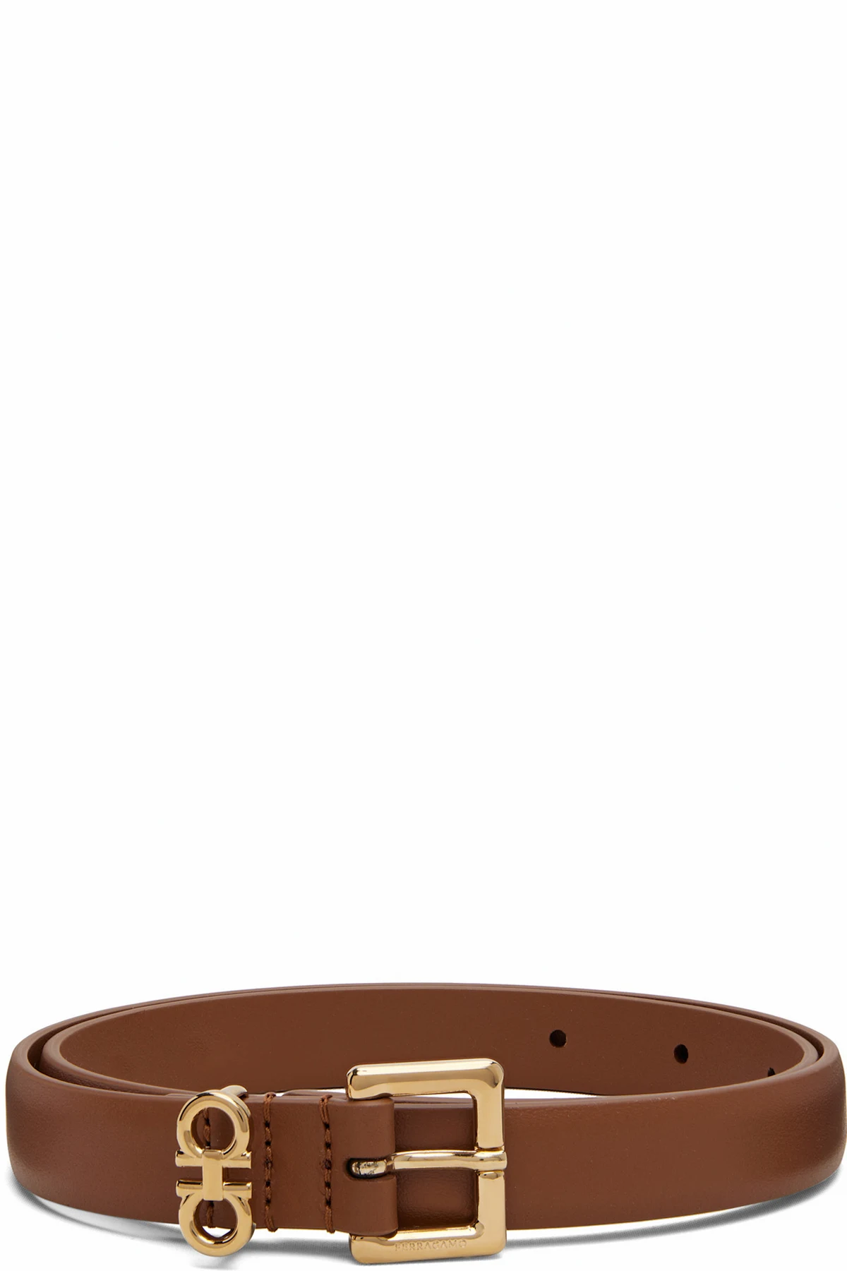 Brown Fixed Gancini Belt