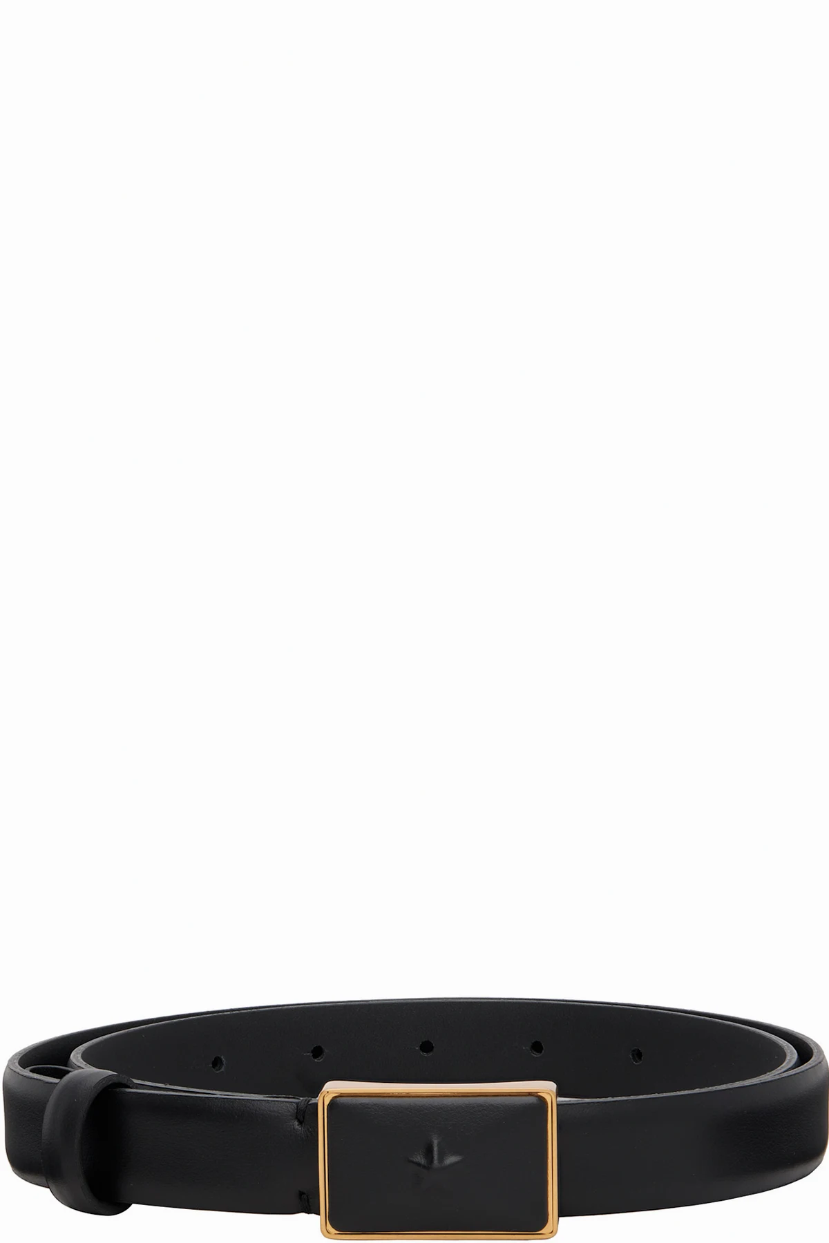 Black Smooth Leather Belt