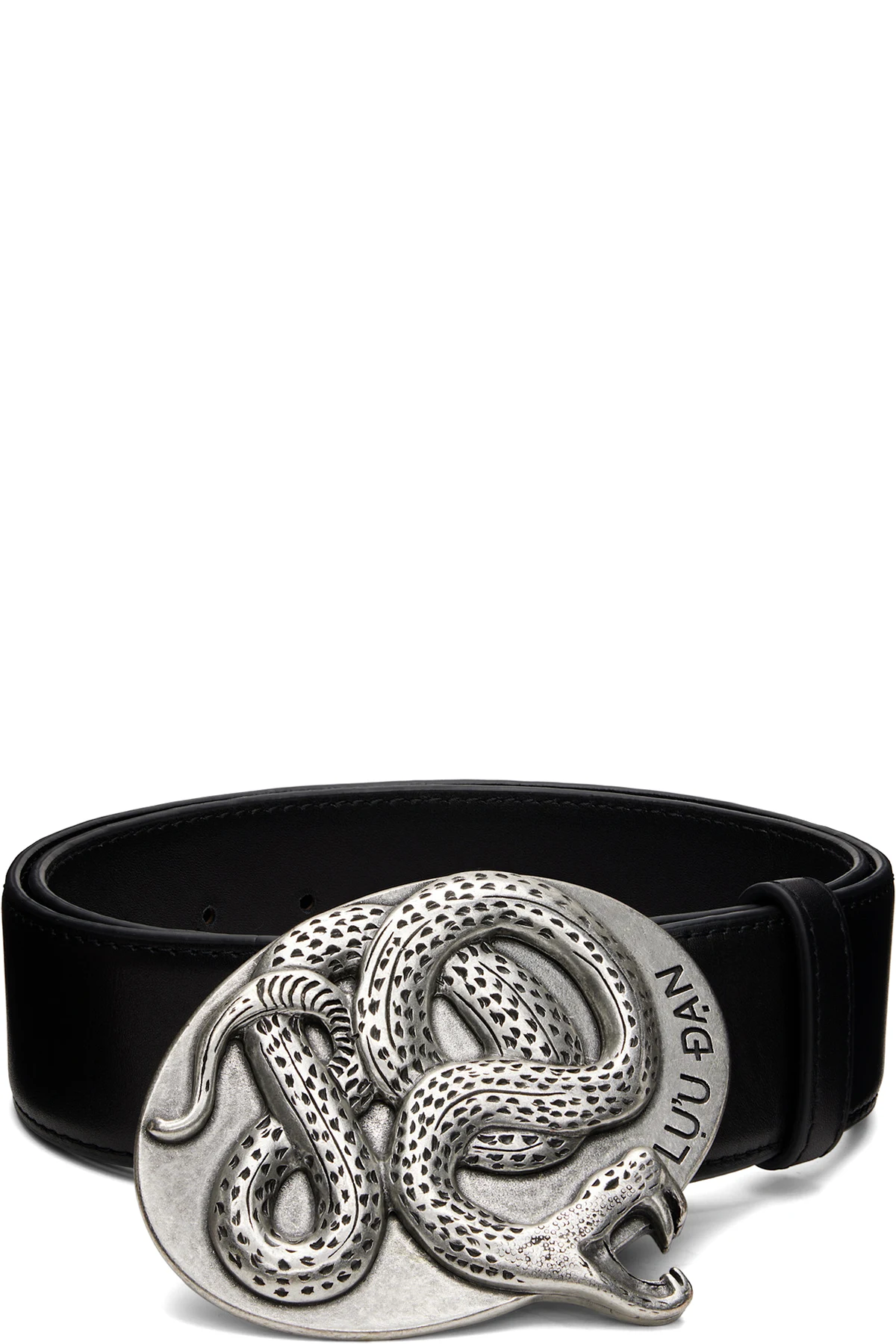 Black Twisted Snake Cowboy Belt